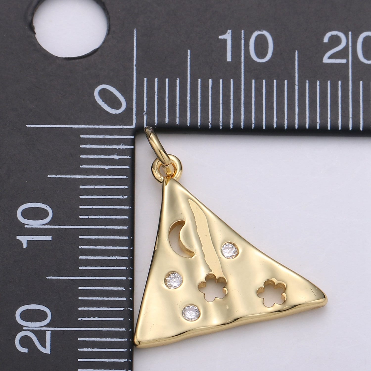 Dainty Triangle Charm Jewelry Gold Crescent Moon and star Charm Jewelry Making Supply 24K Gold Findings Charm Star Jewelry