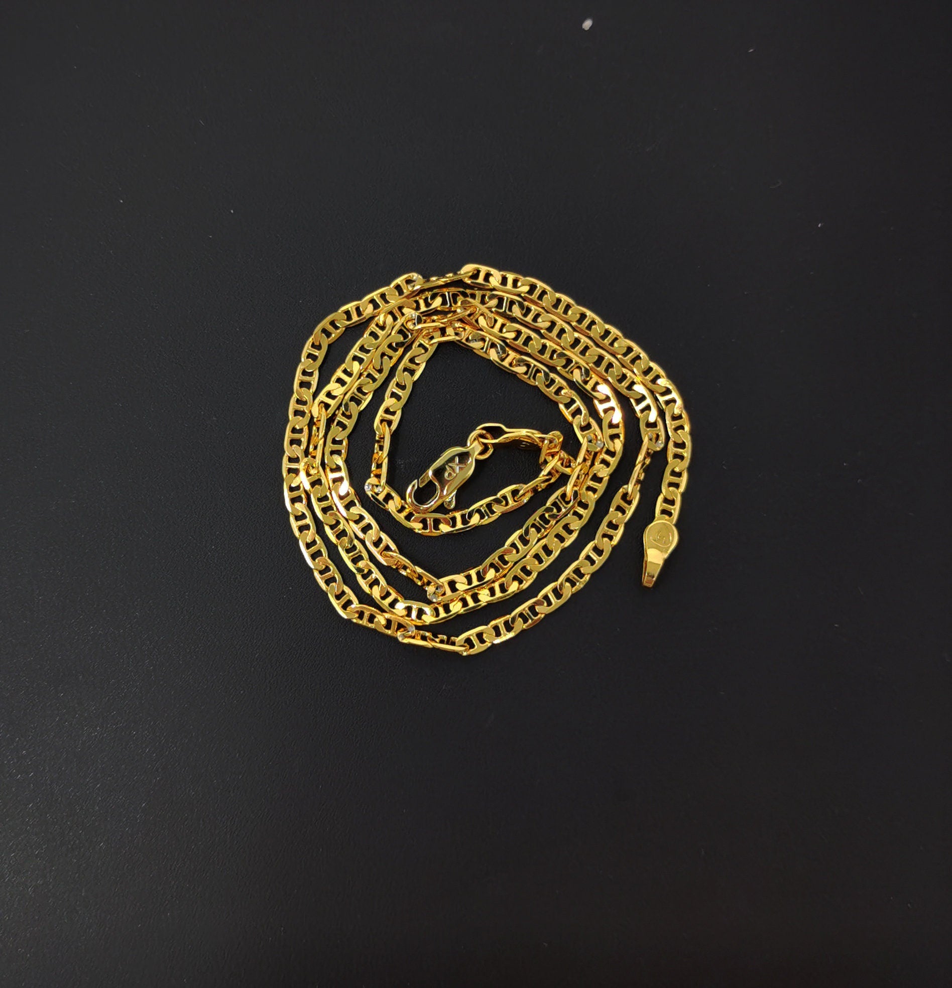 17.7'' Ready to Use 24K Gold Filled Figure 8 Chain, 2.5 mm Figure 8 Chain with lobster Clasp, Necklace, Great Quality, Jewelry Supplies, 446