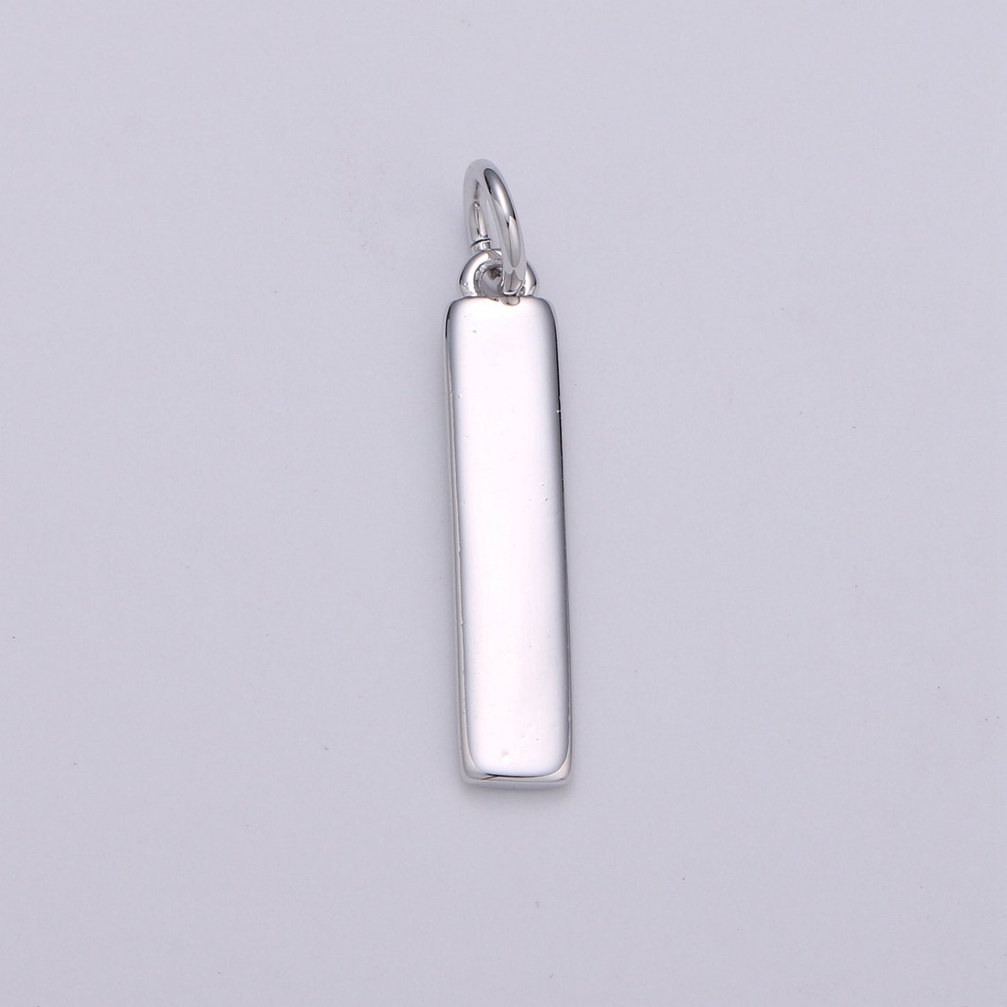 1pc 24k Gold and Silver Long Rectangle Charm, Dainty Women Necklace, Charm, For DIY Jewelry, Gold Color, CHGF-1570, 1571