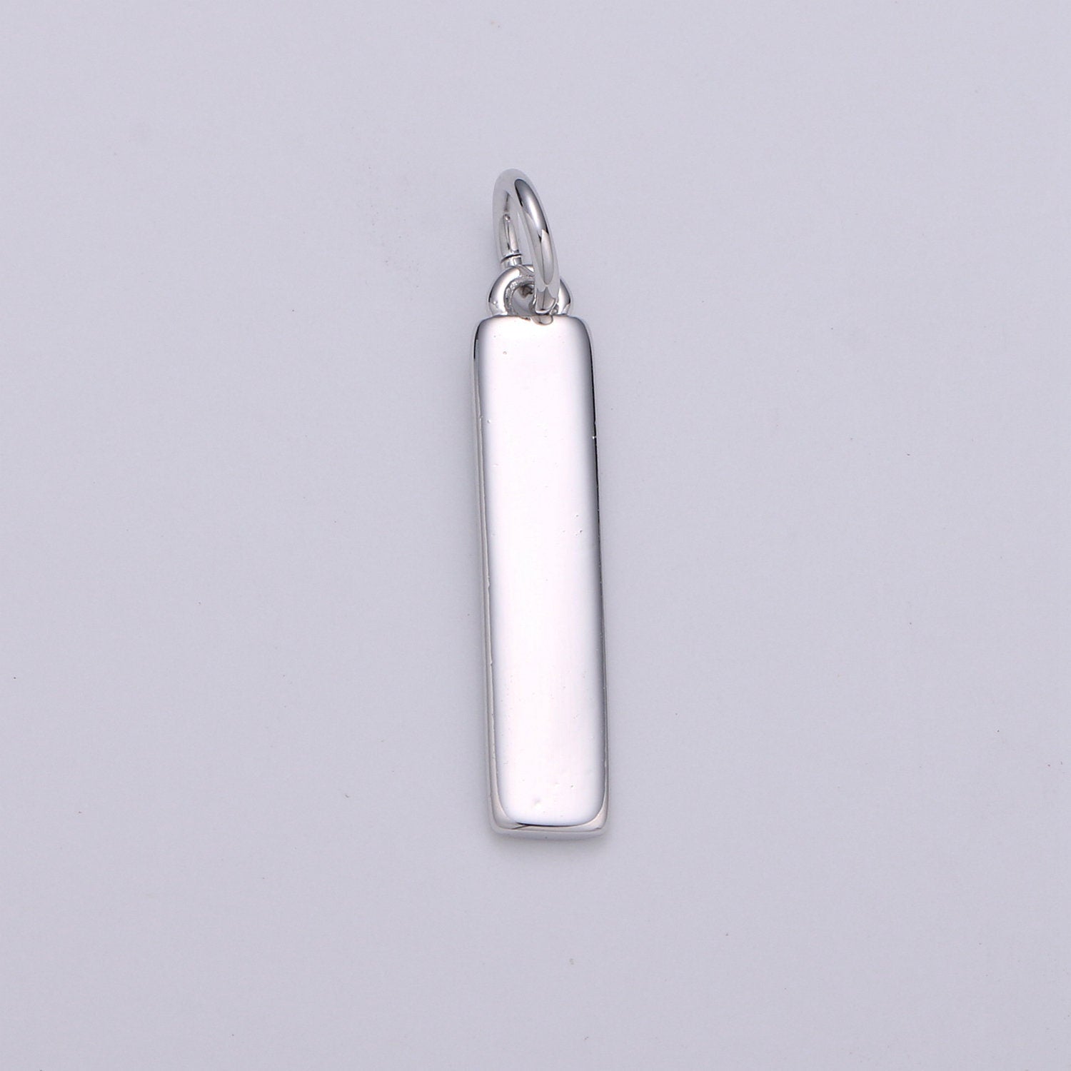 1pc 24k Gold and Silver Long Rectangle Charm, Dainty Women Necklace, Charm, For DIY Jewelry, Gold Color, CHGF-1570, 1571