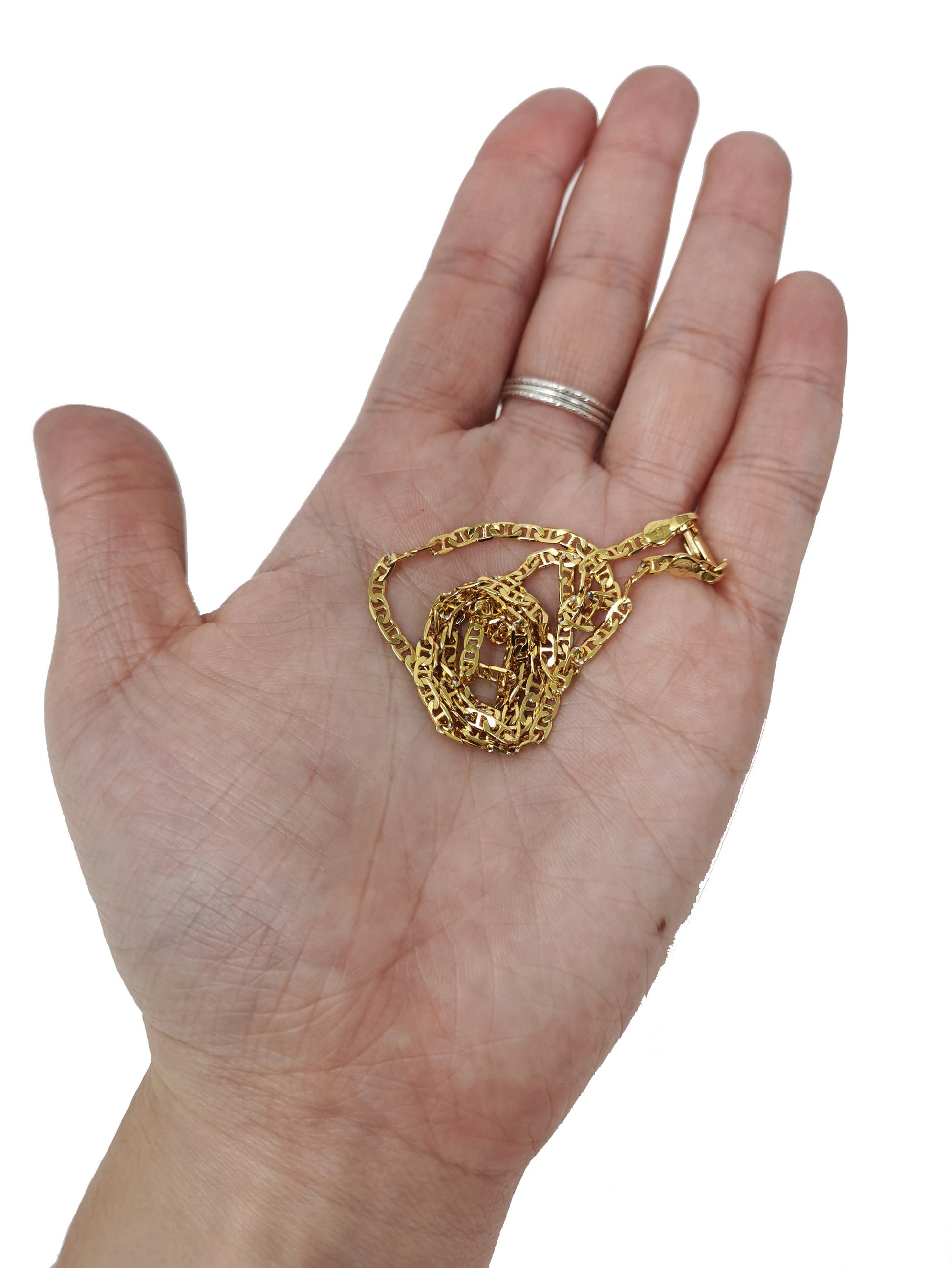 17.7'' Ready to Use 24K Gold Filled Figure 8 Chain, 2.5 mm Figure 8 Chain with lobster Clasp, Necklace, Great Quality, Jewelry Supplies, 446
