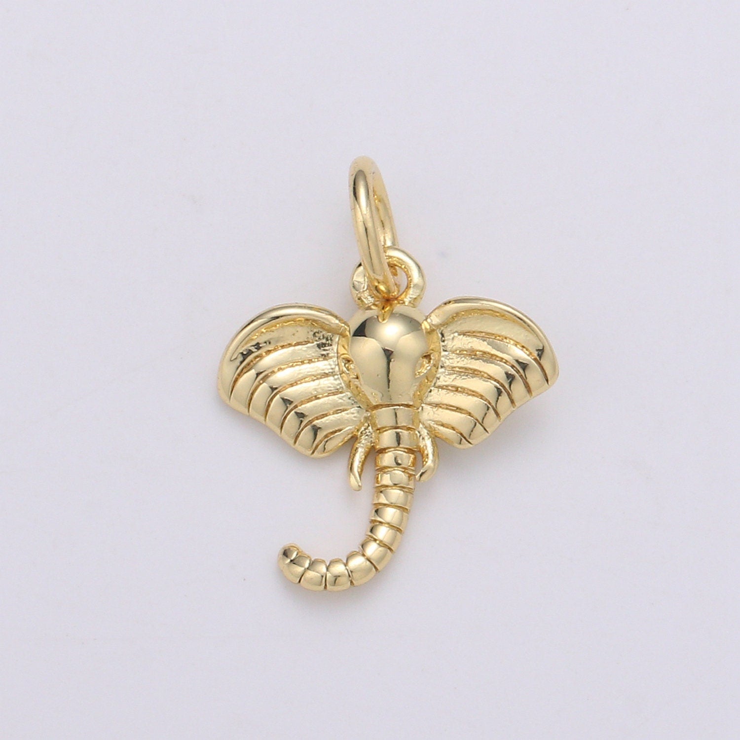 Teeny Tiny Elephant Charm Dainty Elephant Pendant 14kt Gold Charm Animal Necklace // Gift for Her Birthday Baby Shower Gift chgf 569