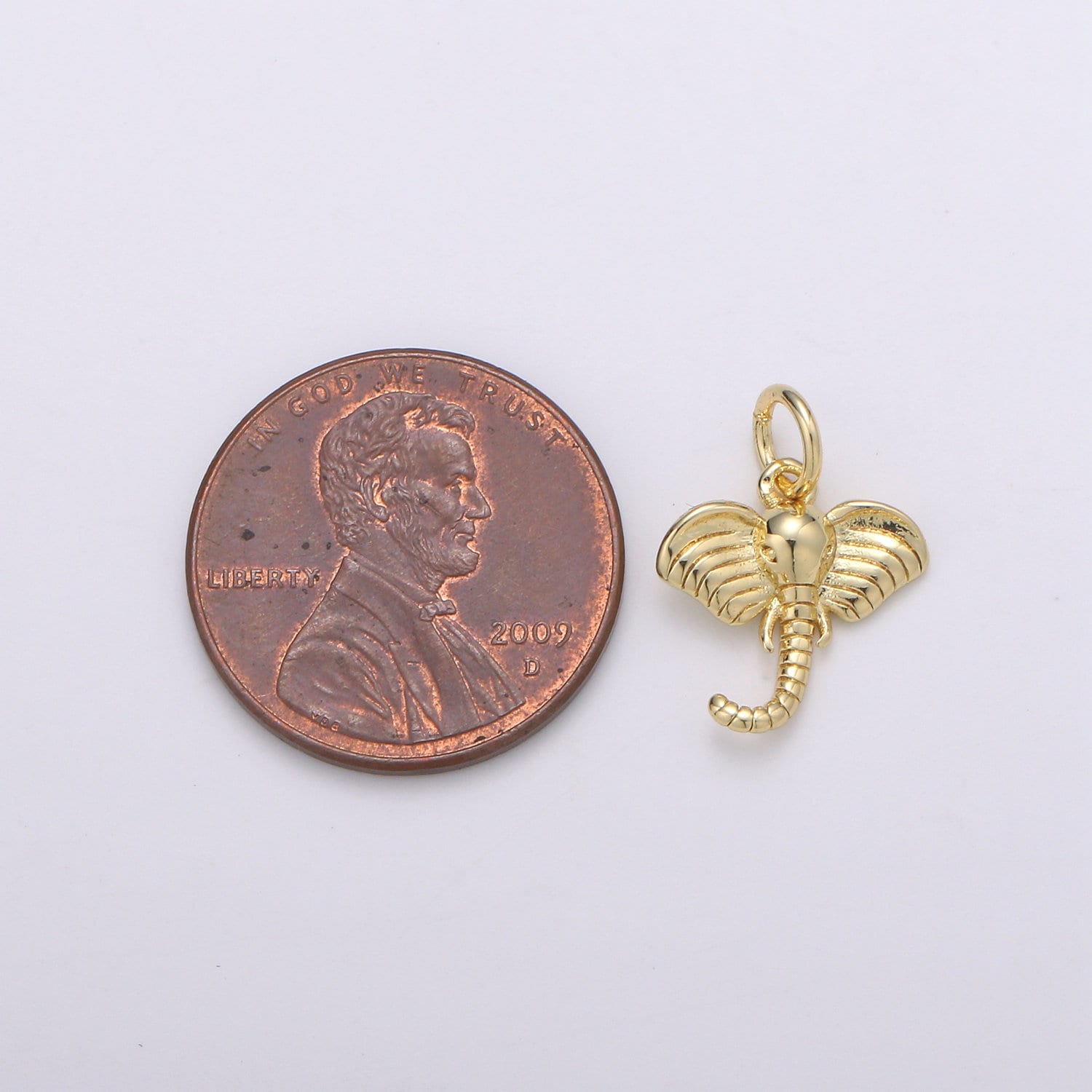 Teeny Tiny Elephant Charm Dainty Elephant Pendant 14kt Gold Charm Animal Necklace // Gift for Her Birthday Baby Shower Gift chgf 569