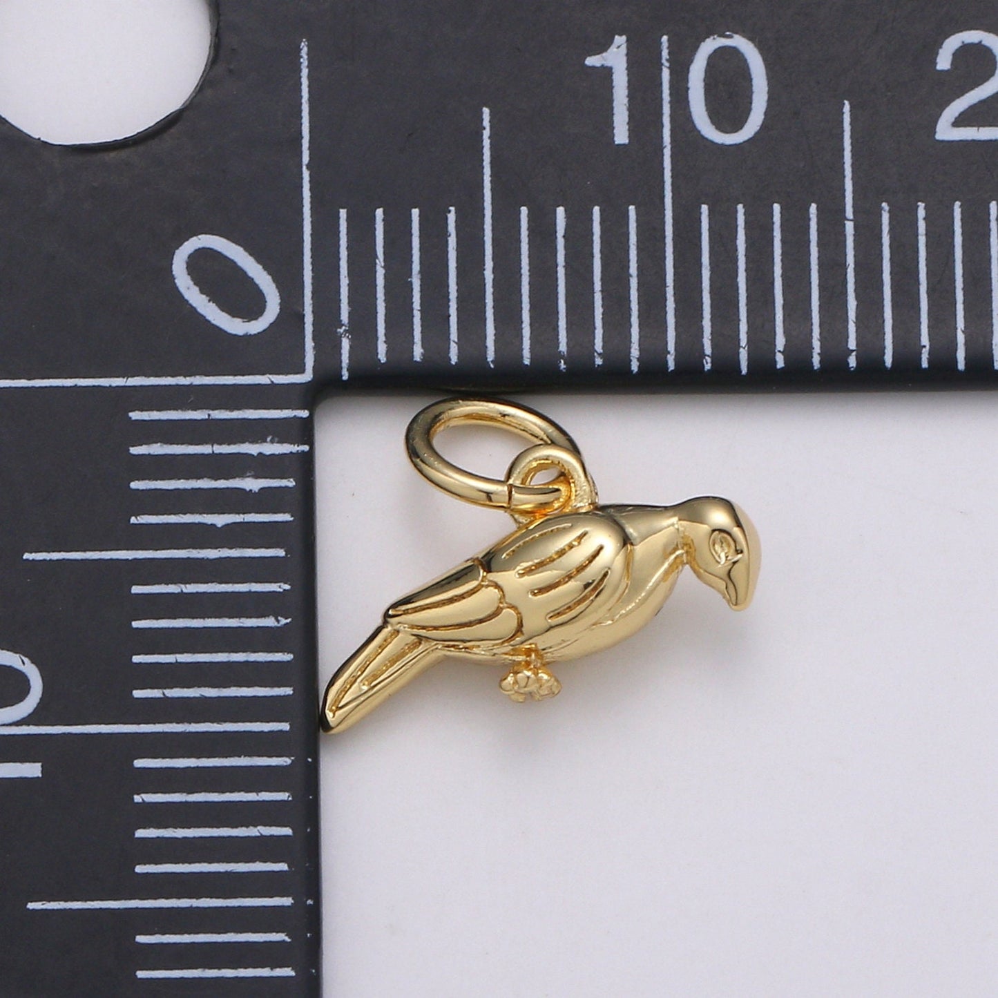 Parakeet Necklace Bird Charm •Dainty Animal Charm Jewelry Cute Pet Unique Gold Bird Pendant for bracelet necklace earring Supply