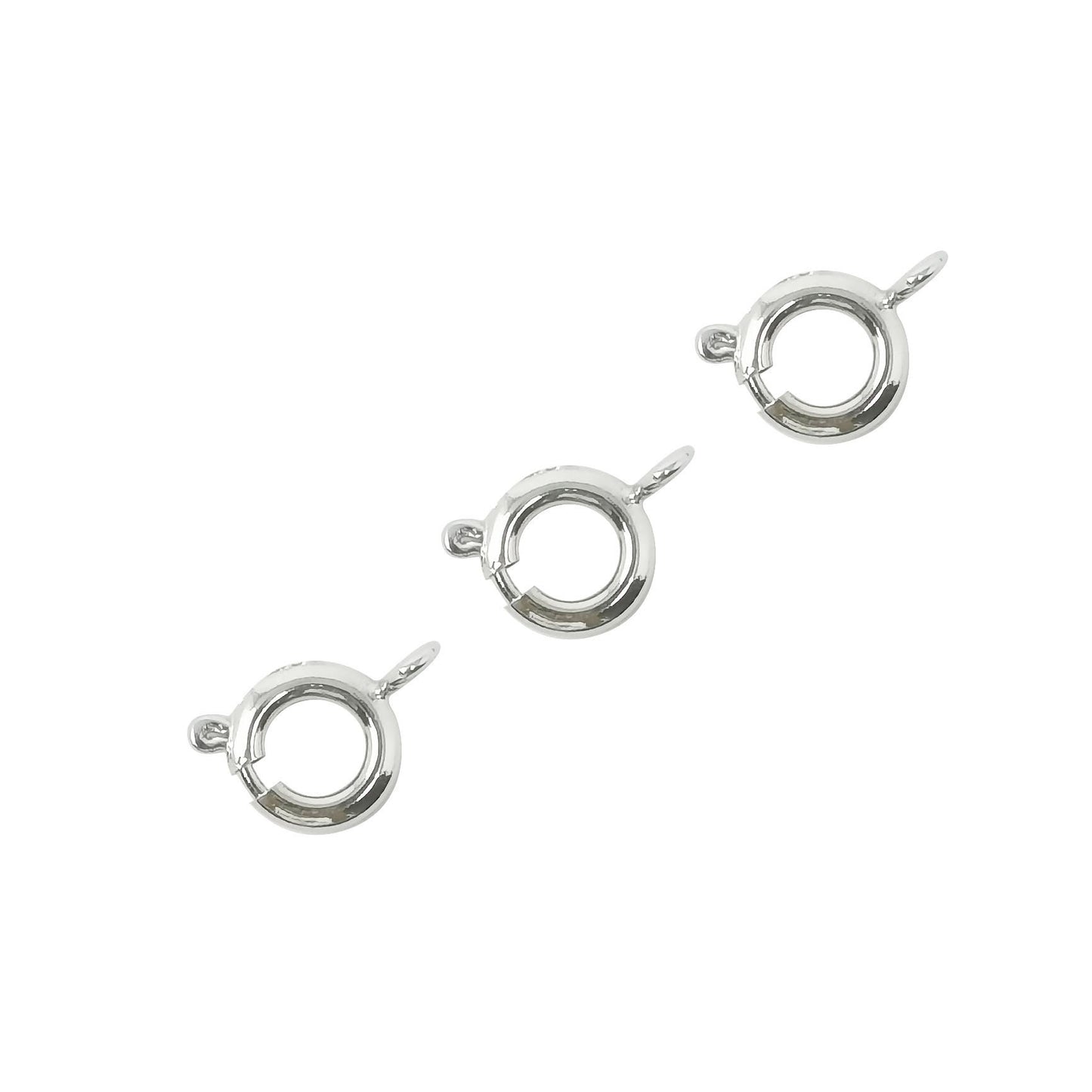 1Pc 14K Gold Spring Gate Ring, Push Gate ring, 7mm Round Ring Charm Holder Gold Rose Gold, White Gold Clasp for Connector Charm Holder