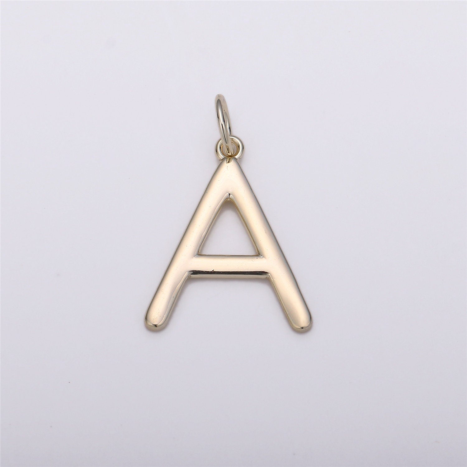 Gold Letter Charms, Personalized Charm, Initial Charms, Bracelet Charms, Mini Pendant Charms forNecklace Alphabet 20x14mm ALPH-16