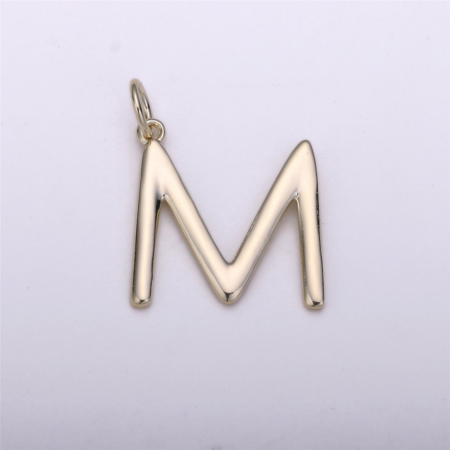 Gold Letter Charms, Personalized Charm, Initial Charms, Bracelet Charms, Mini Pendant Charms forNecklace Alphabet 20x14mm ALPH-16