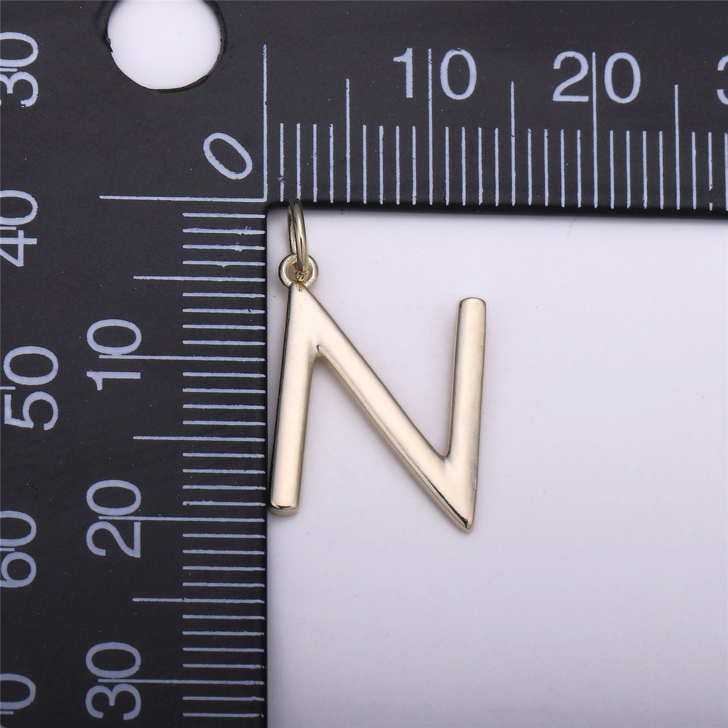 Gold Letter Charms, Personalized Charm, Initial Charms, Bracelet Charms, Mini Pendant Charms forNecklace Alphabet 20x14mm ALPH-16