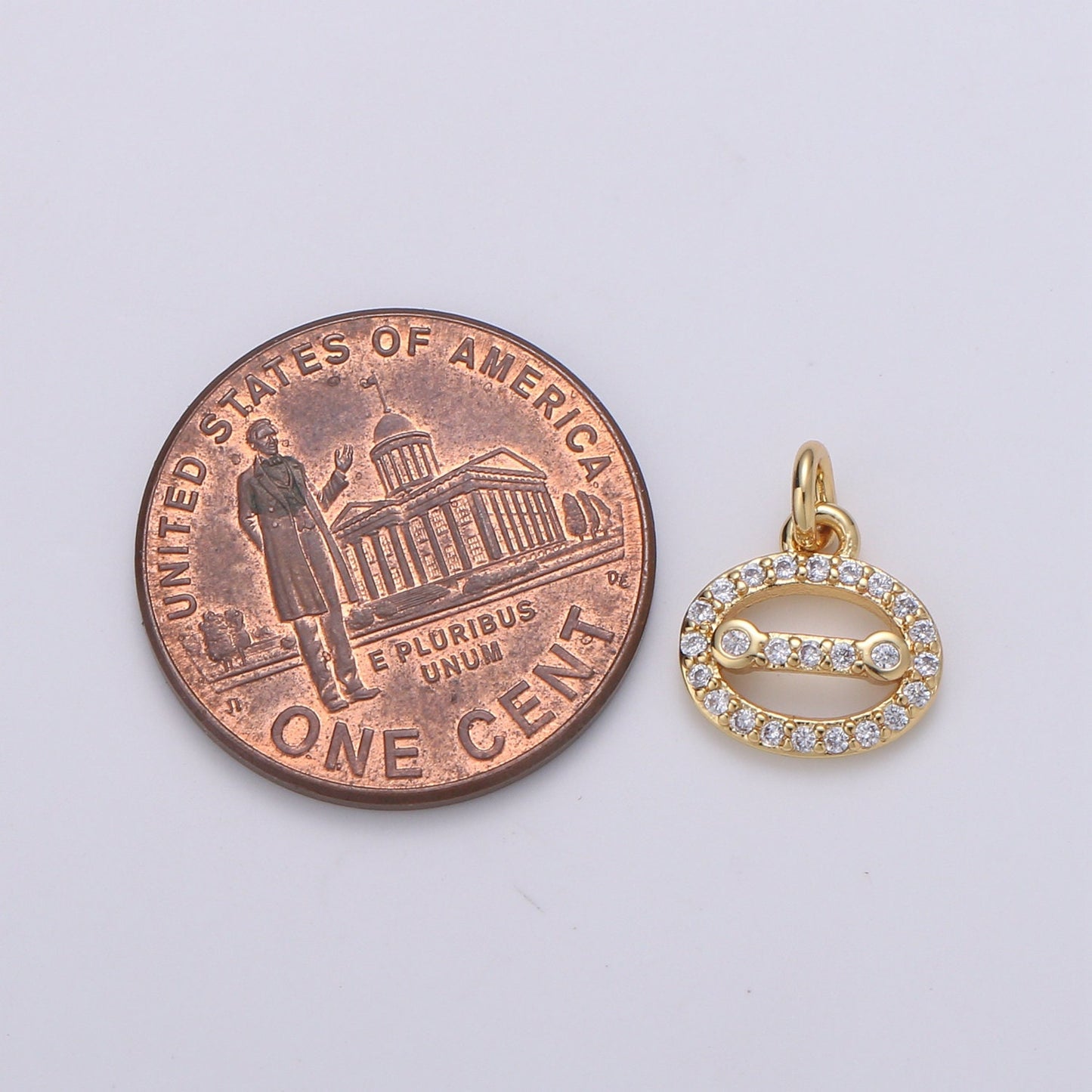 Small Cluster Cubic charm, Disc charm Balance CZ charms, Oval Cluster Zirconia, bracelet charm Necklace Charm, CHGF-1741