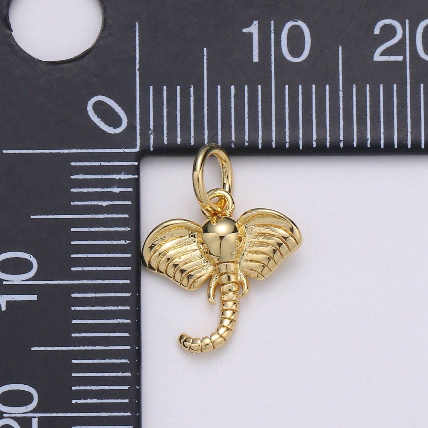 Teeny Tiny Elephant Charm Dainty Elephant Pendant 14kt Gold Charm Animal Necklace // Gift for Her Birthday Baby Shower Gift chgf 569