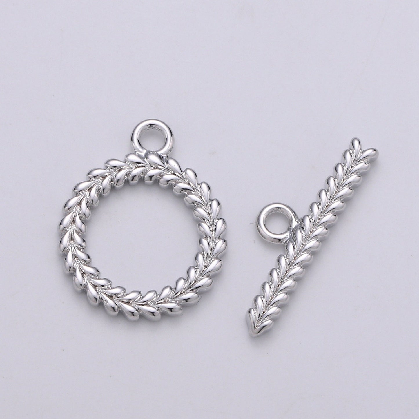 1 Set 15mm 14K Gold Wreath Toggle Clasp SUPP-1001, 1002