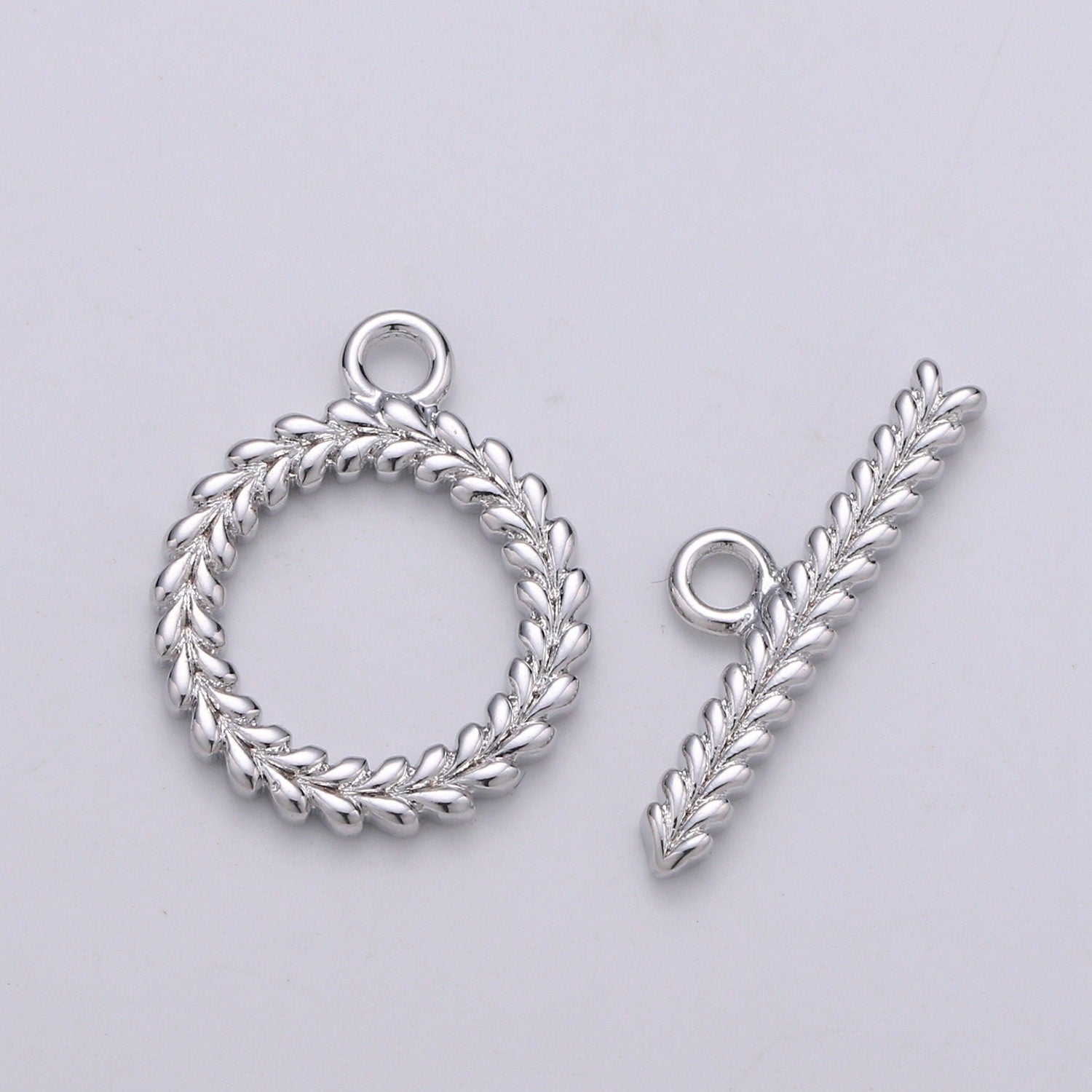1 Set 15mm 14K Gold Wreath Toggle Clasp SUPP-1001, 1002