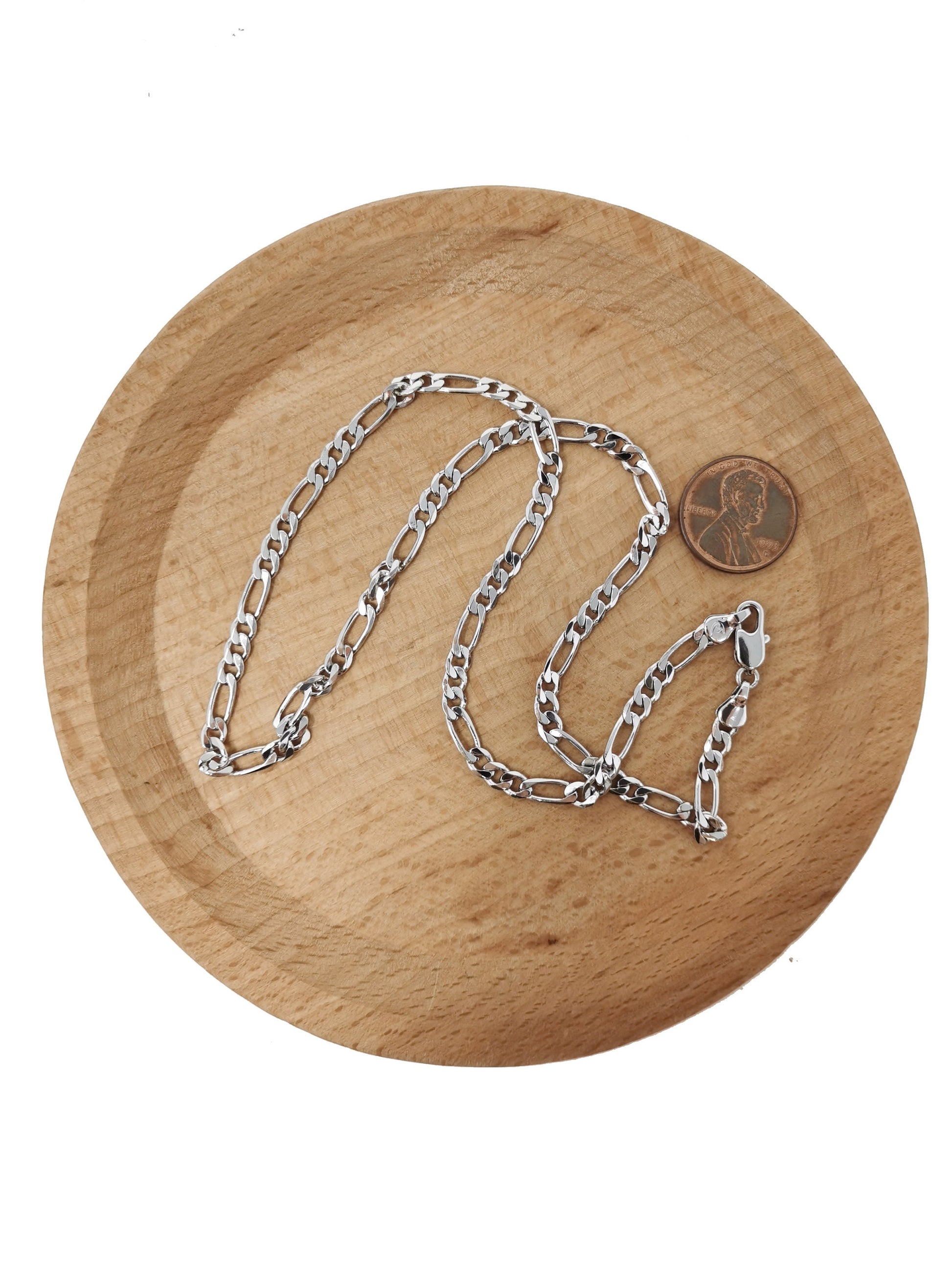 1pc 17.7'' Ready to Use White Gold Filled Fogaro Curb Necklace Chain, Layer Curb Chain Dainty Necklace, For Pendant Charm Necklace,617