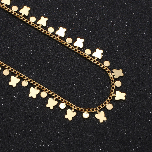 Butterfly Charm 24K Gold Chain by Yard, Ballon Charm Chain, Wholesale bulk Roll Chain for Jewelry Making, Thickness 1mm, Roll-352
