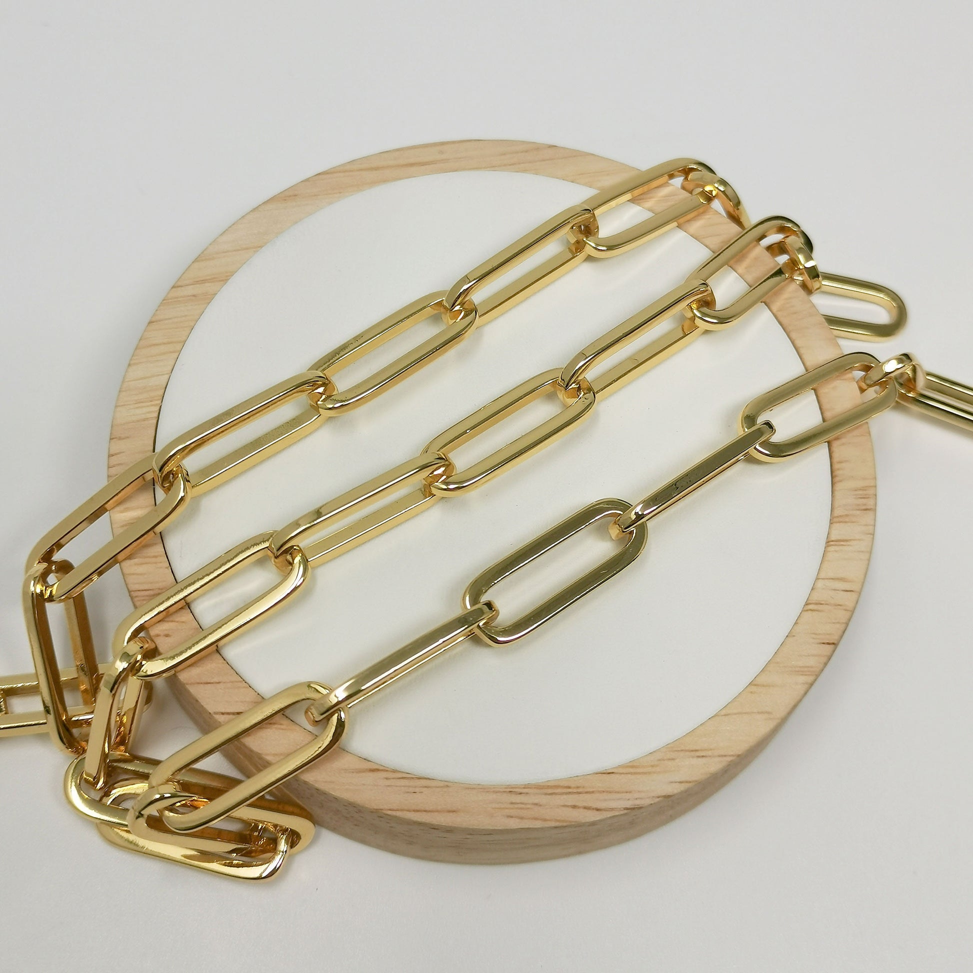 Chunky Paper Clip Chain by Yard, Large Box Chain, Wholesale bulk Roll Chain Jewelry Making for Bold Statement Layer Necklace, Roll-396