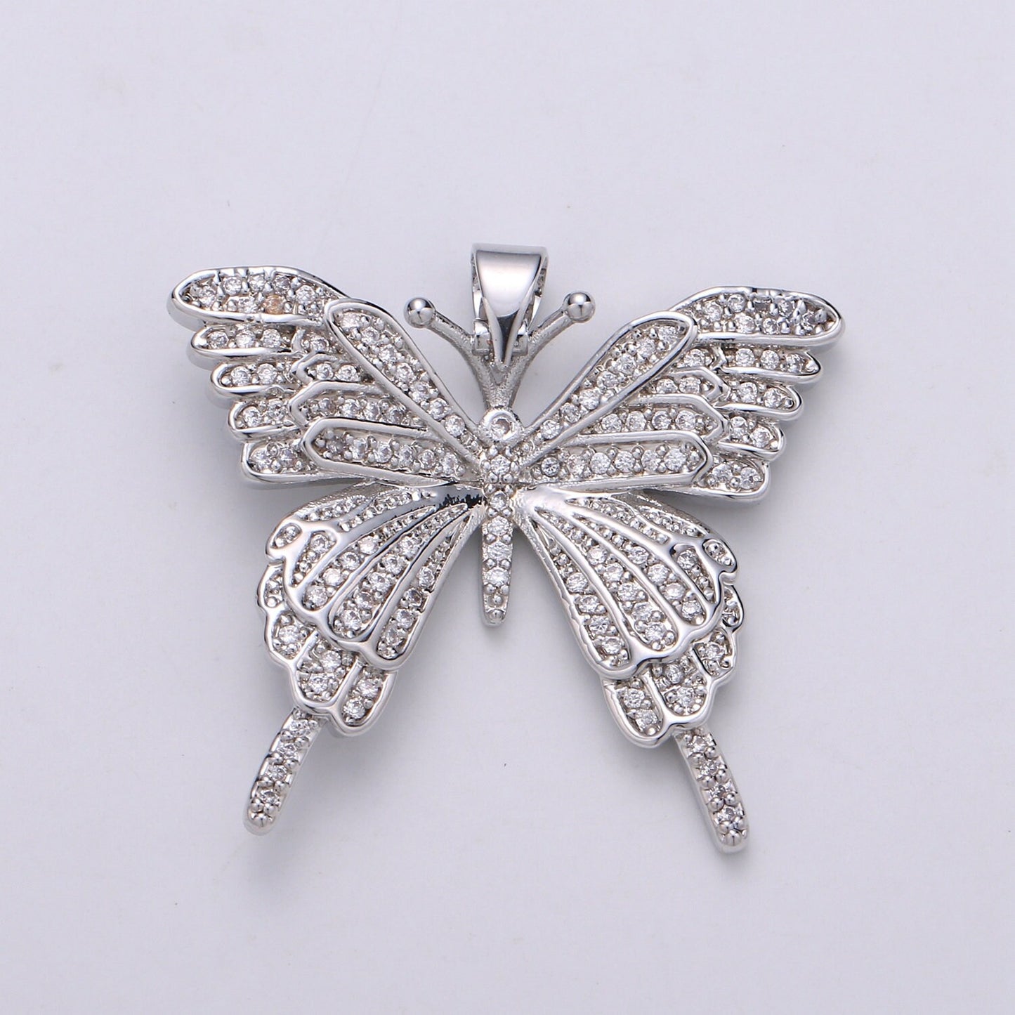 Micro Pave Butterfly Charm 24K Gold Pendant, Cubic Zirconia Monarch Pendant Charm for Bracelet Earring Necklace PDGF-2020, 2021