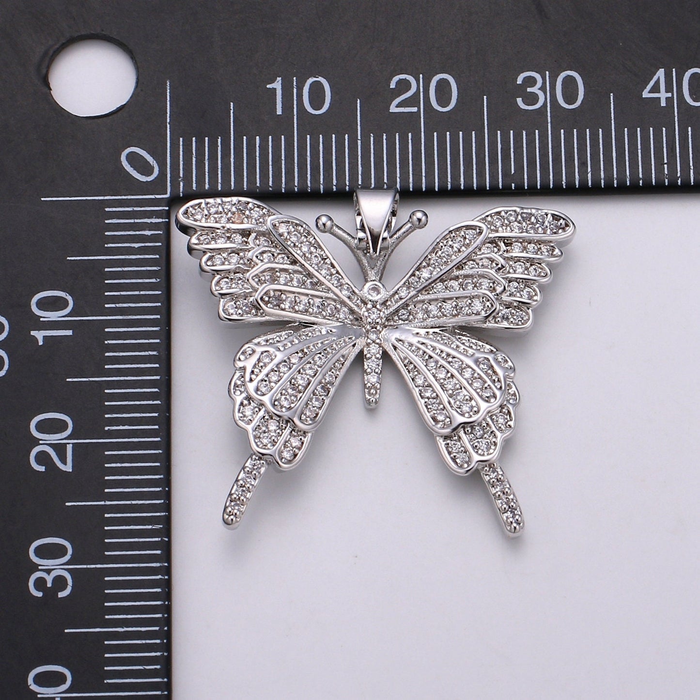 Micro Pave Butterfly Charm 24K Gold Pendant, Cubic Zirconia Monarch Pendant Charm for Bracelet Earring Necklace PDGF-2020, 2021