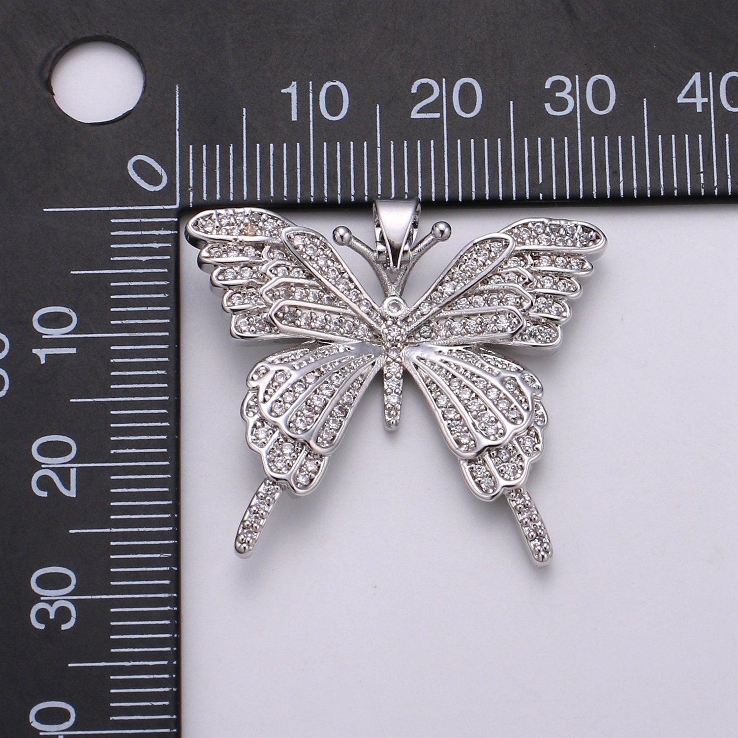 Micro Pave Butterfly Charm 24K Gold Pendant, Cubic Zirconia Monarch Pendant Charm for Bracelet Earring Necklace PDGF-2020, 2021