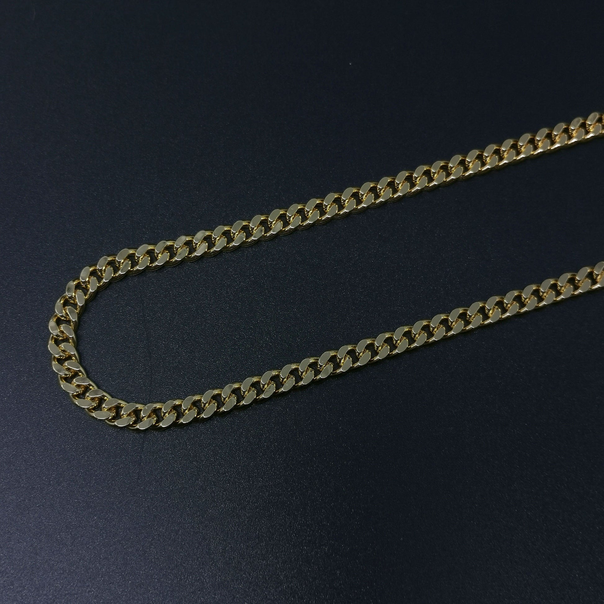 14K Gold Filled 6.4mm Cuban Curb Chain by Yard, Cuban Curb Chain, Wholesale bulk Roll Chain for DIY Craft, Thickness 2.2mm,Roll-398