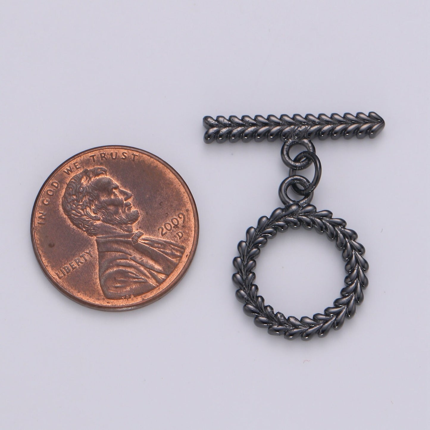 1 Set 15mm 24K Gold Wreath Toggle Clasp with jump ring chose color-Gold, Black, Rosegold, Silver SUPP-1044, 1045,1046, 1047