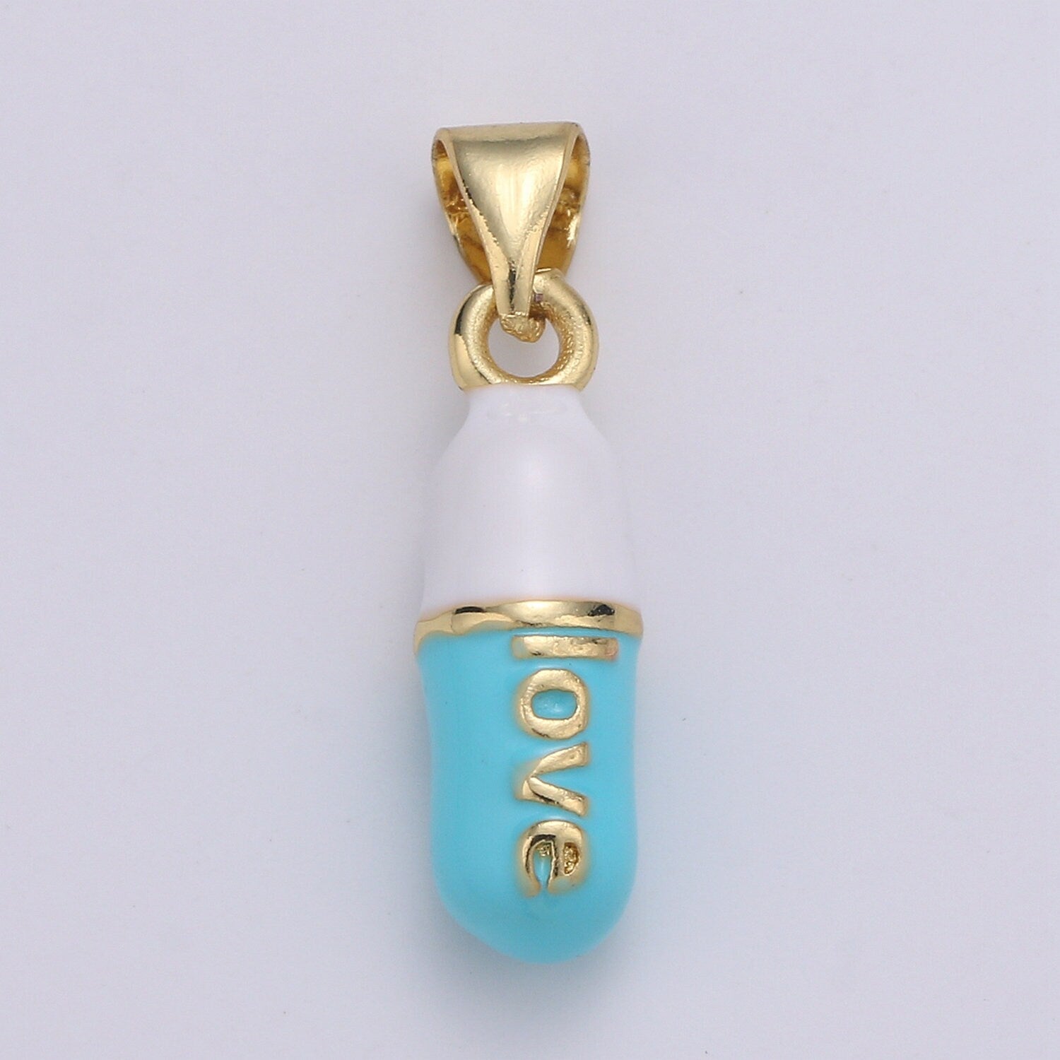 1pc. LOVE Choose Color Pill Charm Necklace, Dainty Word Charm,Love Pill Charm Necklace Pendant Hope Optimist Minimalist Jewelry PDGF-2081