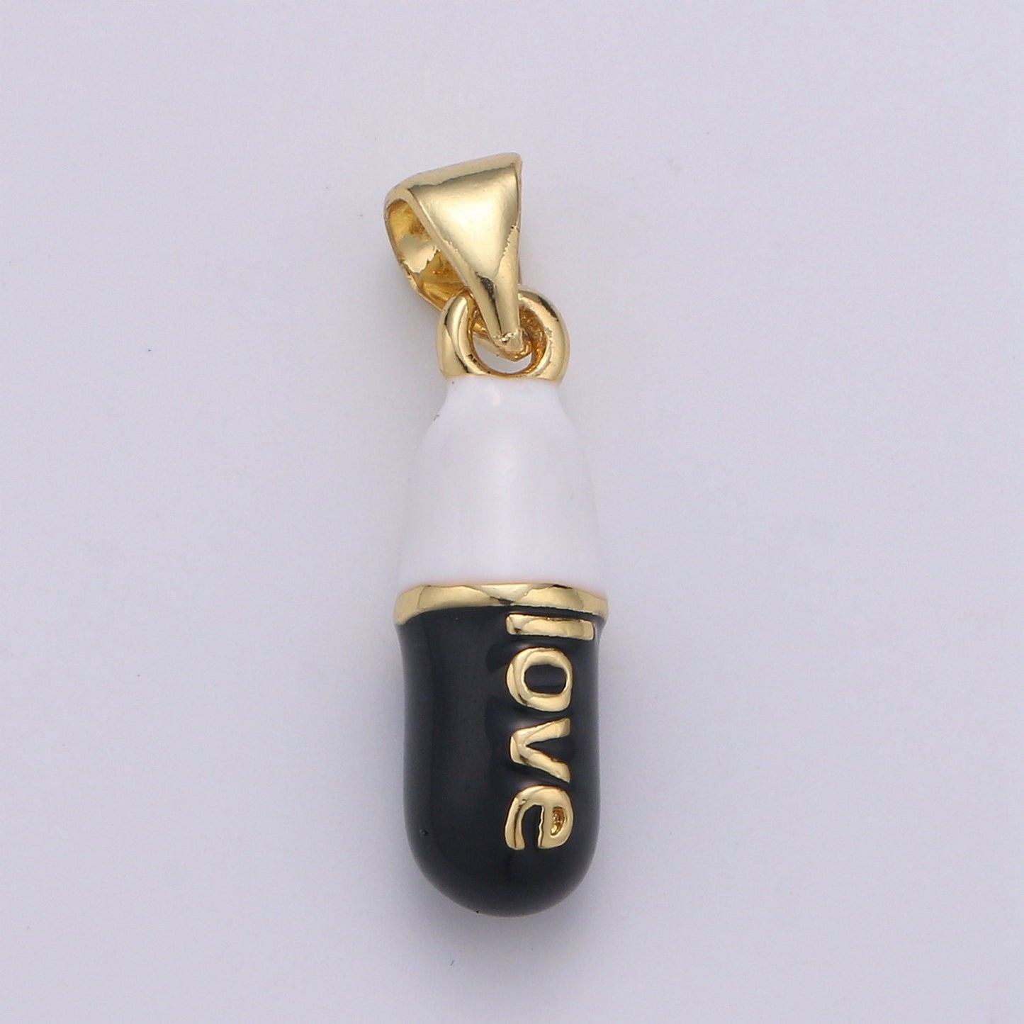 1pc. LOVE Choose Color Pill Charm Necklace, Dainty Word Charm,Love Pill Charm Necklace Pendant Hope Optimist Minimalist Jewelry PDGF-2081