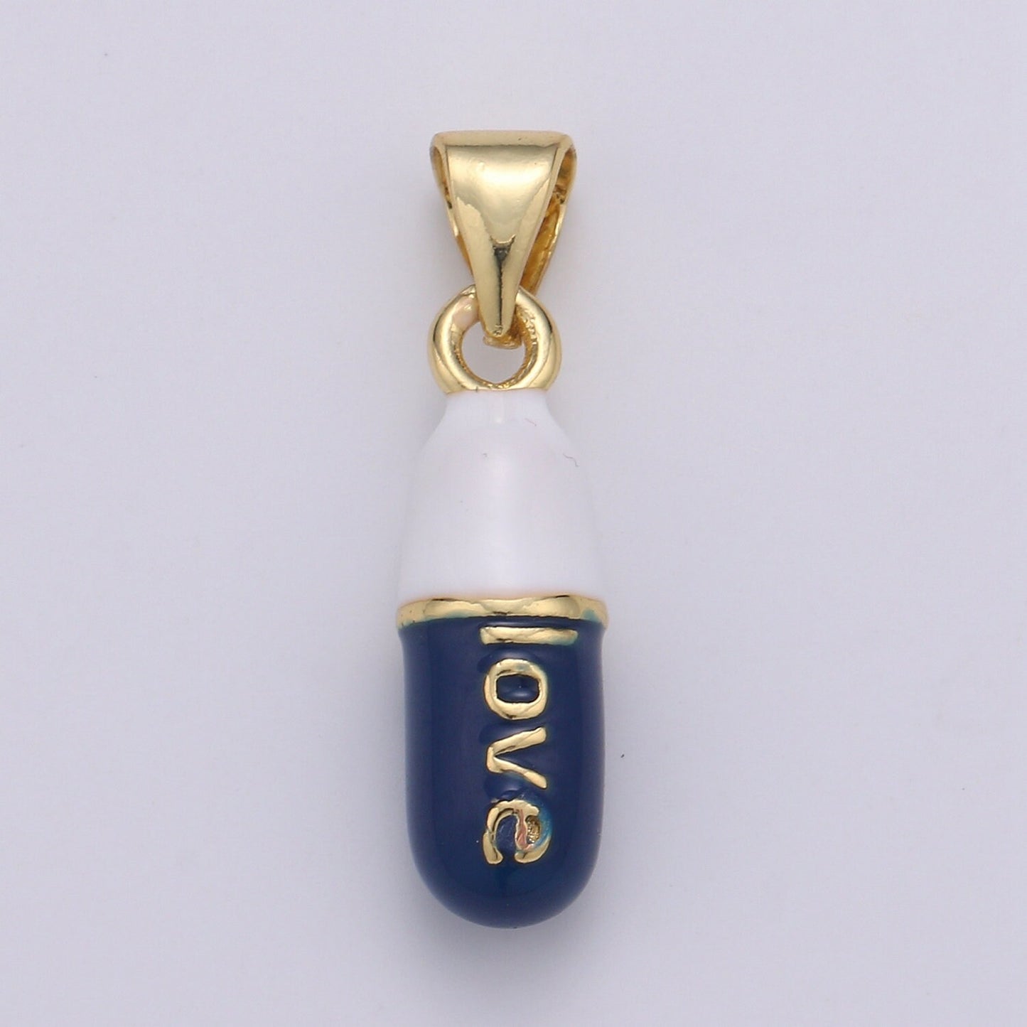 1pc. LOVE Choose Color Pill Charm Necklace, Dainty Word Charm,Love Pill Charm Necklace Pendant Hope Optimist Minimalist Jewelry PDGF-2081