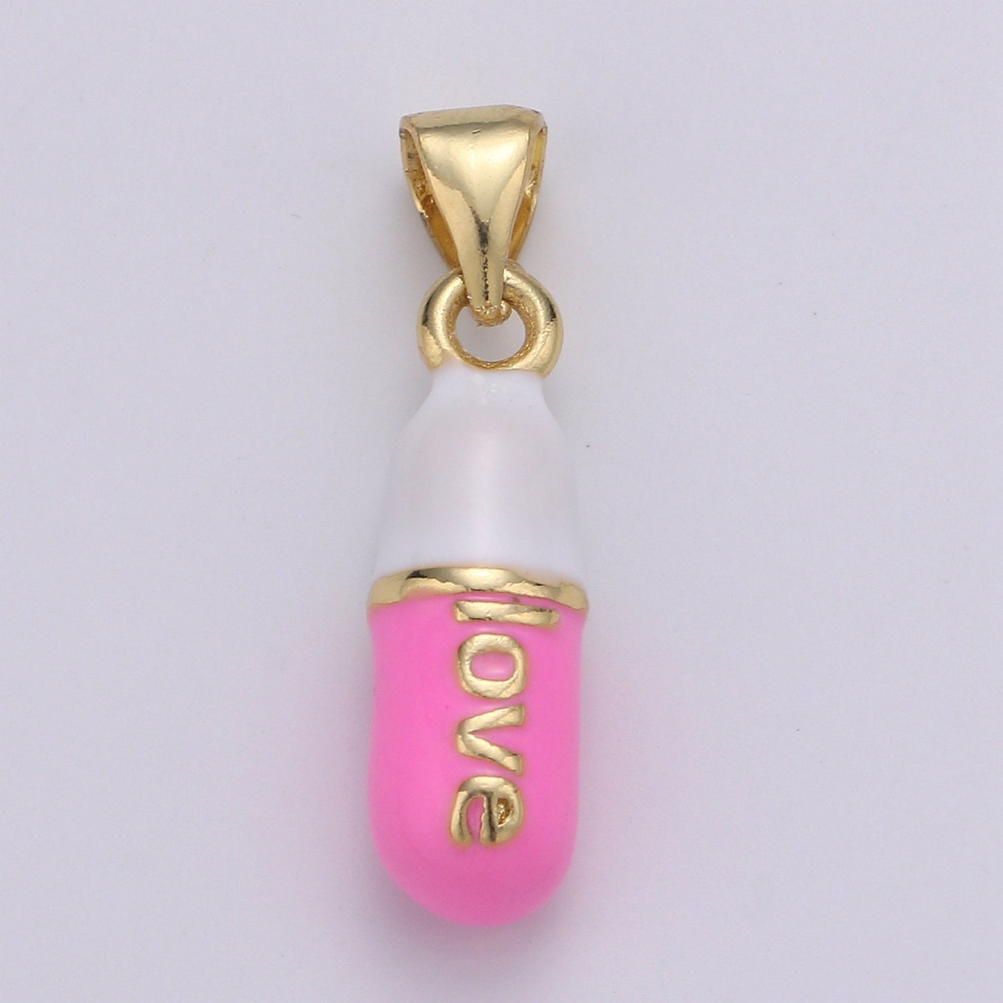 1pc. LOVE Choose Color Pill Charm Necklace, Dainty Word Charm,Love Pill Charm Necklace Pendant Hope Optimist Minimalist Jewelry PDGF-2081