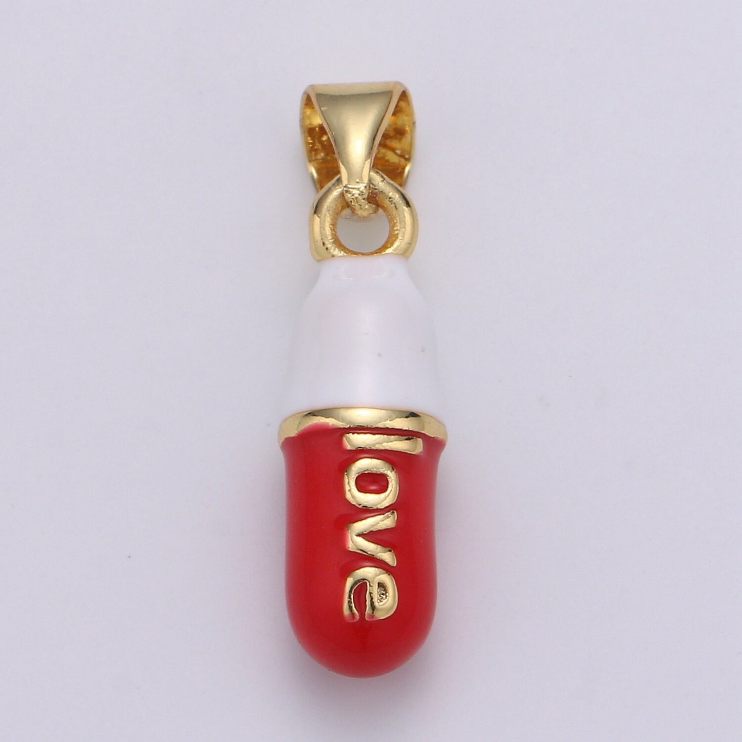 1pc. LOVE Choose Color Pill Charm Necklace, Dainty Word Charm,Love Pill Charm Necklace Pendant Hope Optimist Minimalist Jewelry PDGF-2081