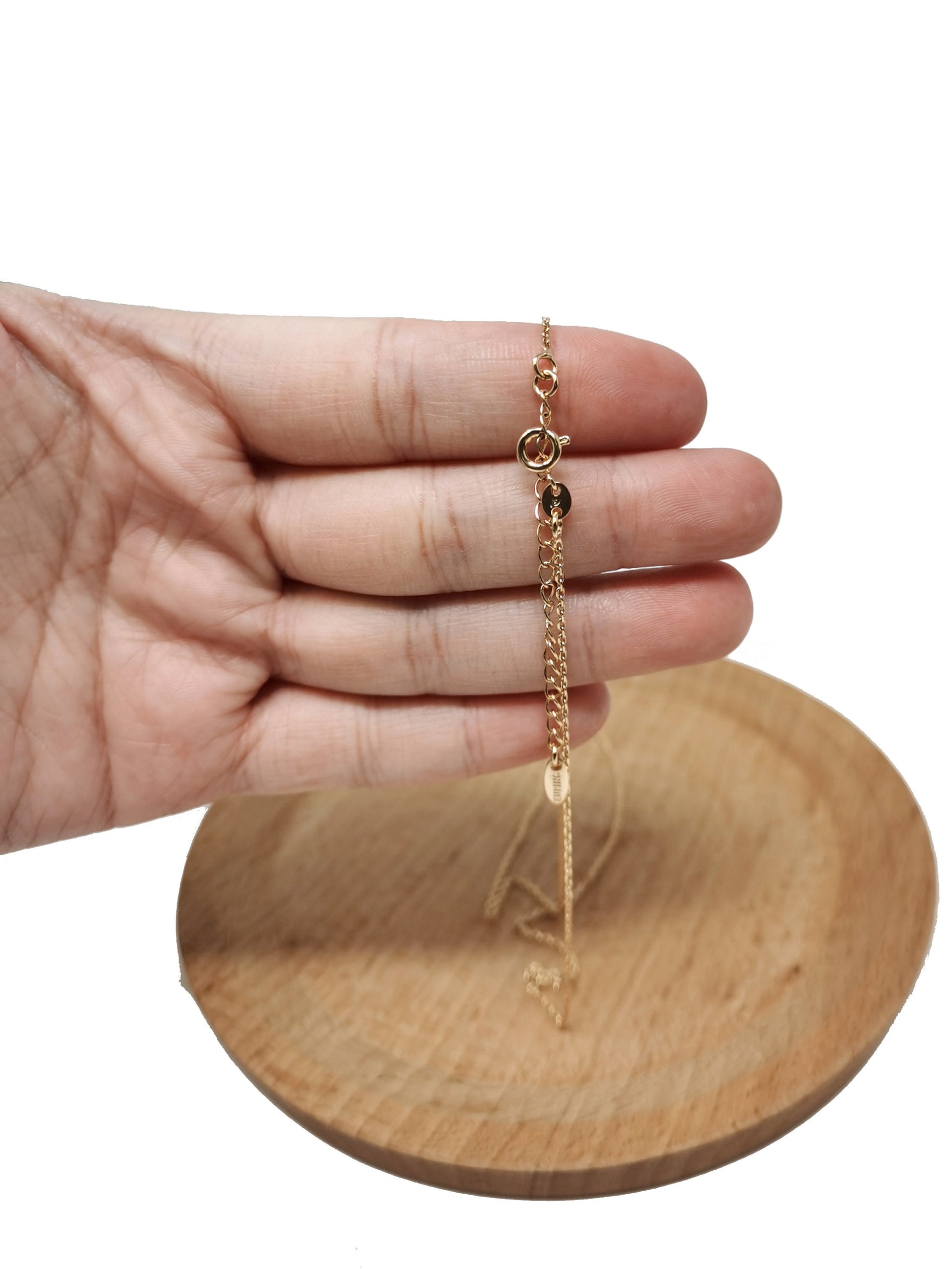 1pc 17.7'' + 2" extender ready to wear Pink Gold Rolo Box Chain Necklace, Layering Dainty Box Chain For Jewelry Making Charm, 741
