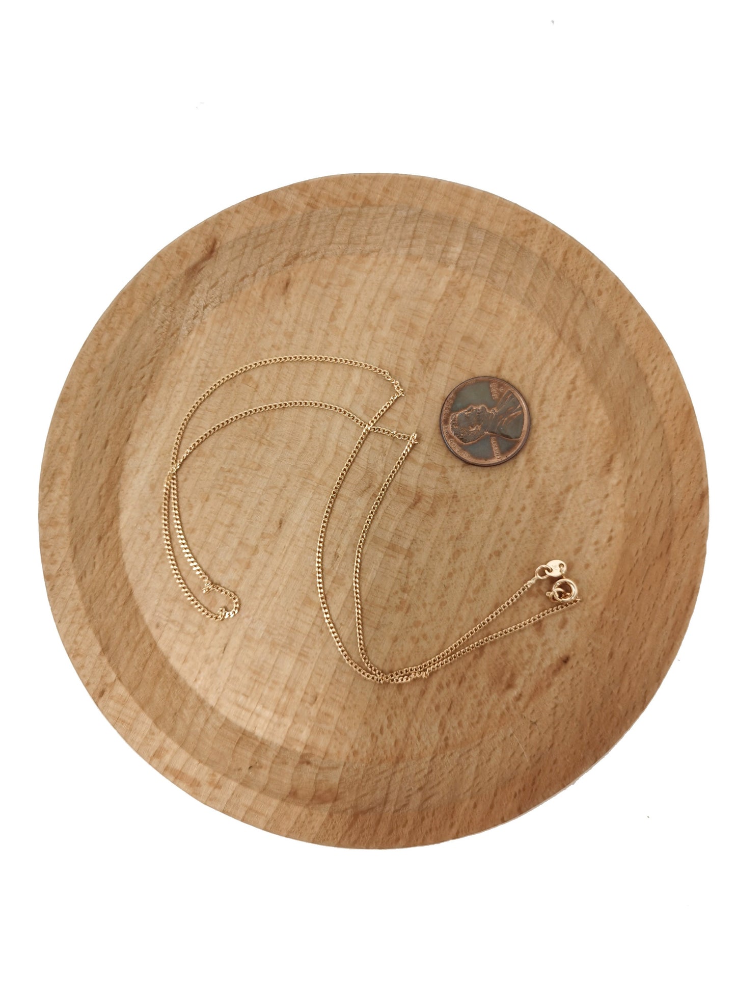 1pc Dainty 17.7''x0.5mm thick ready to wear Gold Cuban curb Necklace, Layering Miami Link Chain For Jewelry Making Charm, 838