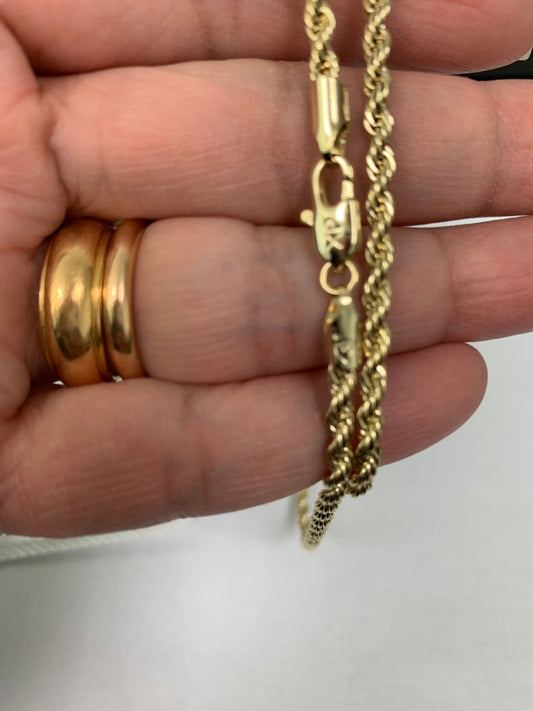 1pc 23.8'' Ready to Use 14K Gold Filled Rope Necklace Chain, Layering Rope Chain Bold Necklace, For Pendant Charm Necklace Making,CH-786