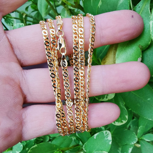 1pc 18.1'' Ready to Use Gold Spinga Necklace Chain, Layering Unique Chain Bold Necklace, Perfect for Pendant Charm Necklace, 806