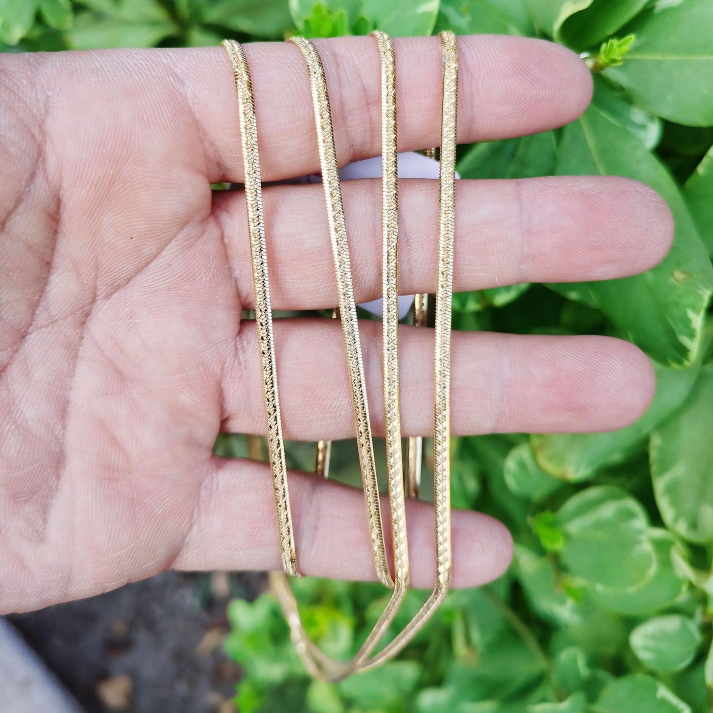 1pc 23.7 Ready to Use 24K Gold Herringbone Necklace Chain,Layering Chain Bold Necklace,For Pendant Charm Necklace Making, 813