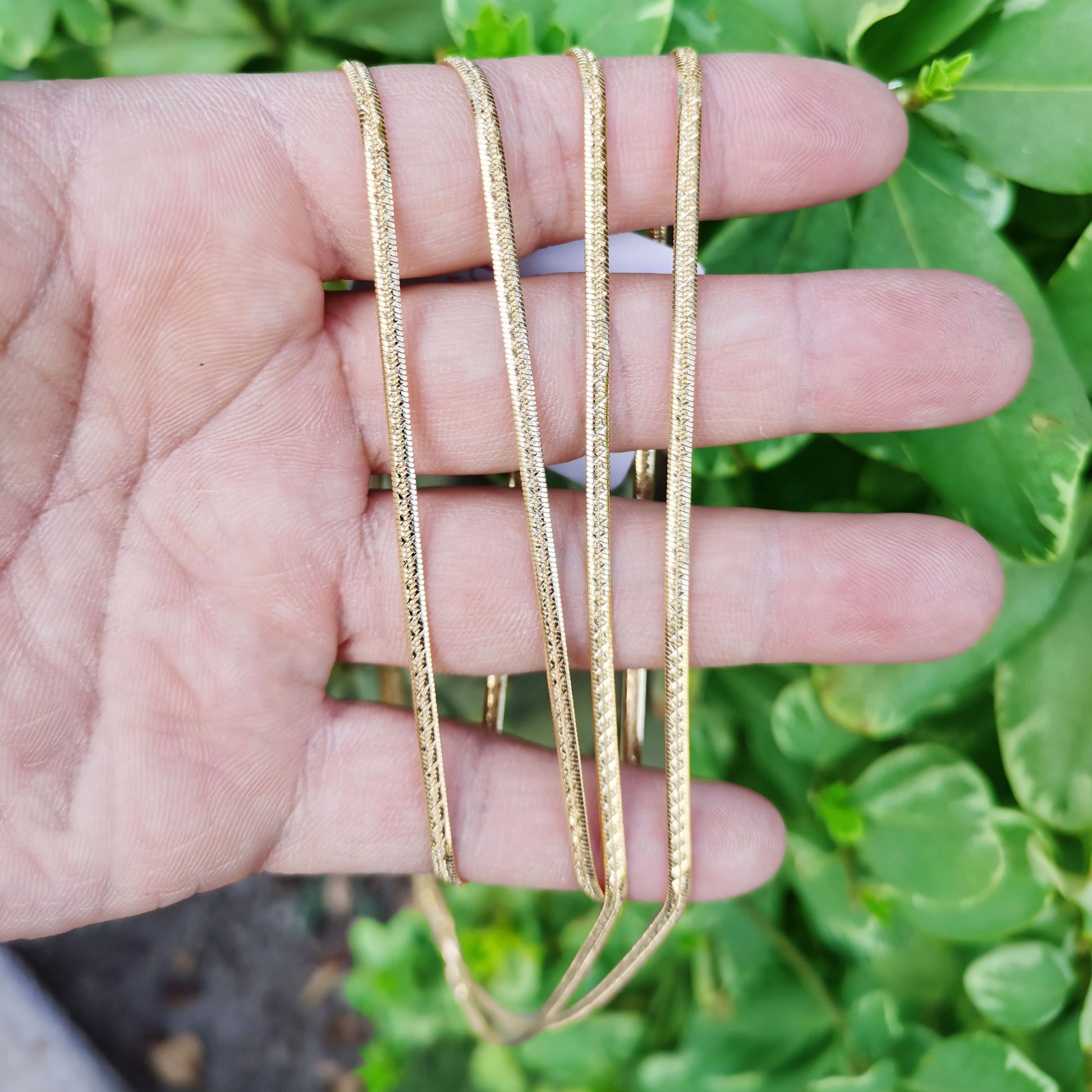 1pc 23.7 Ready to Use 24K Gold Herringbone Necklace Chain,Layering Chain Bold Necklace,For Pendant Charm Necklace Making, 813