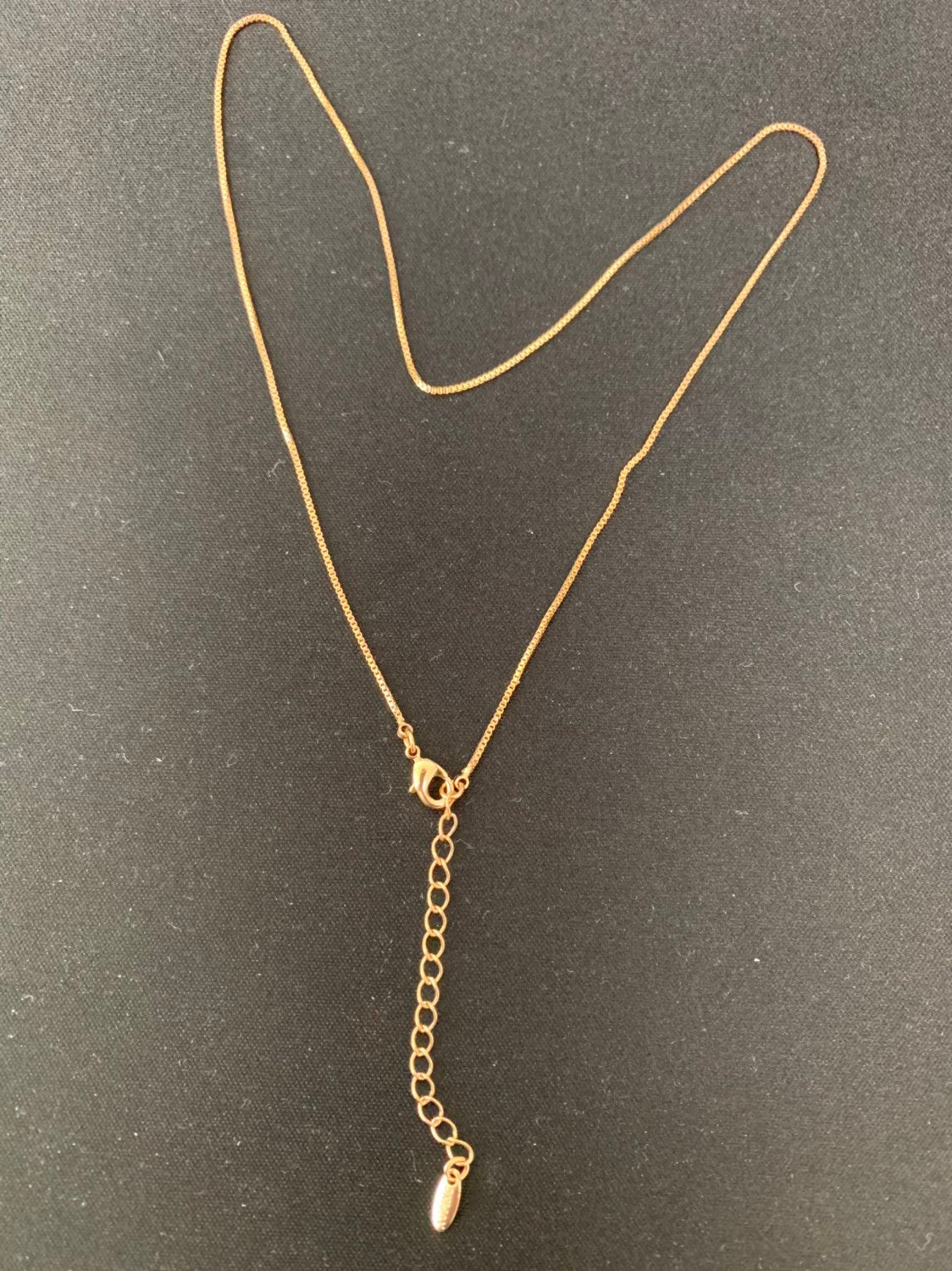 1pc 17.7''+2" ready to wear 18k Gold Square Box Chain Necklace, Layering Dainty Box Chain For Jewelry Making with Pendant Charm, 836