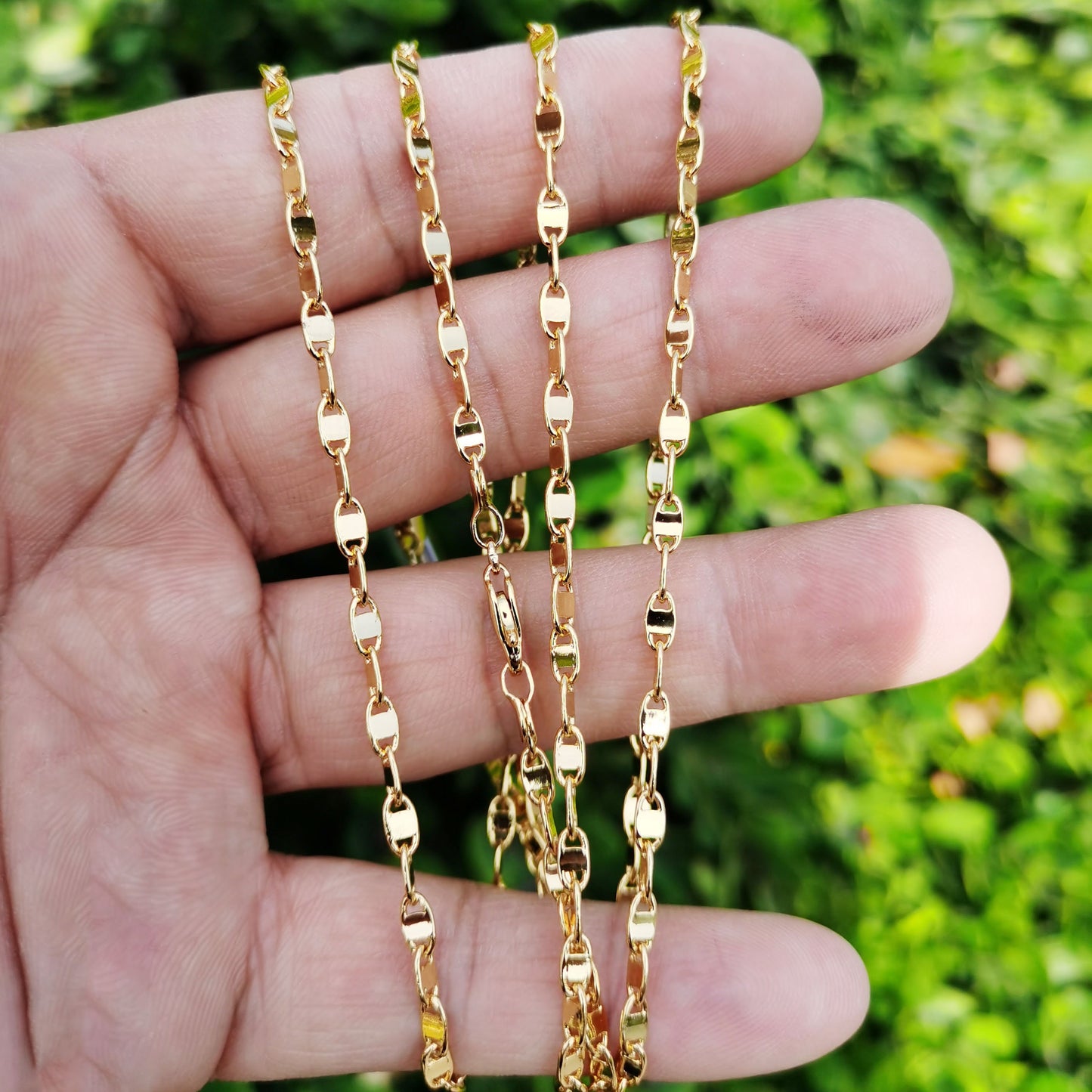 1pc17.5'' Ready to Use 24k Goldfilled Anchor Necklace Chain, Layering Unique Chain Mariner Necklace, For Pendant Charm, CN- 872