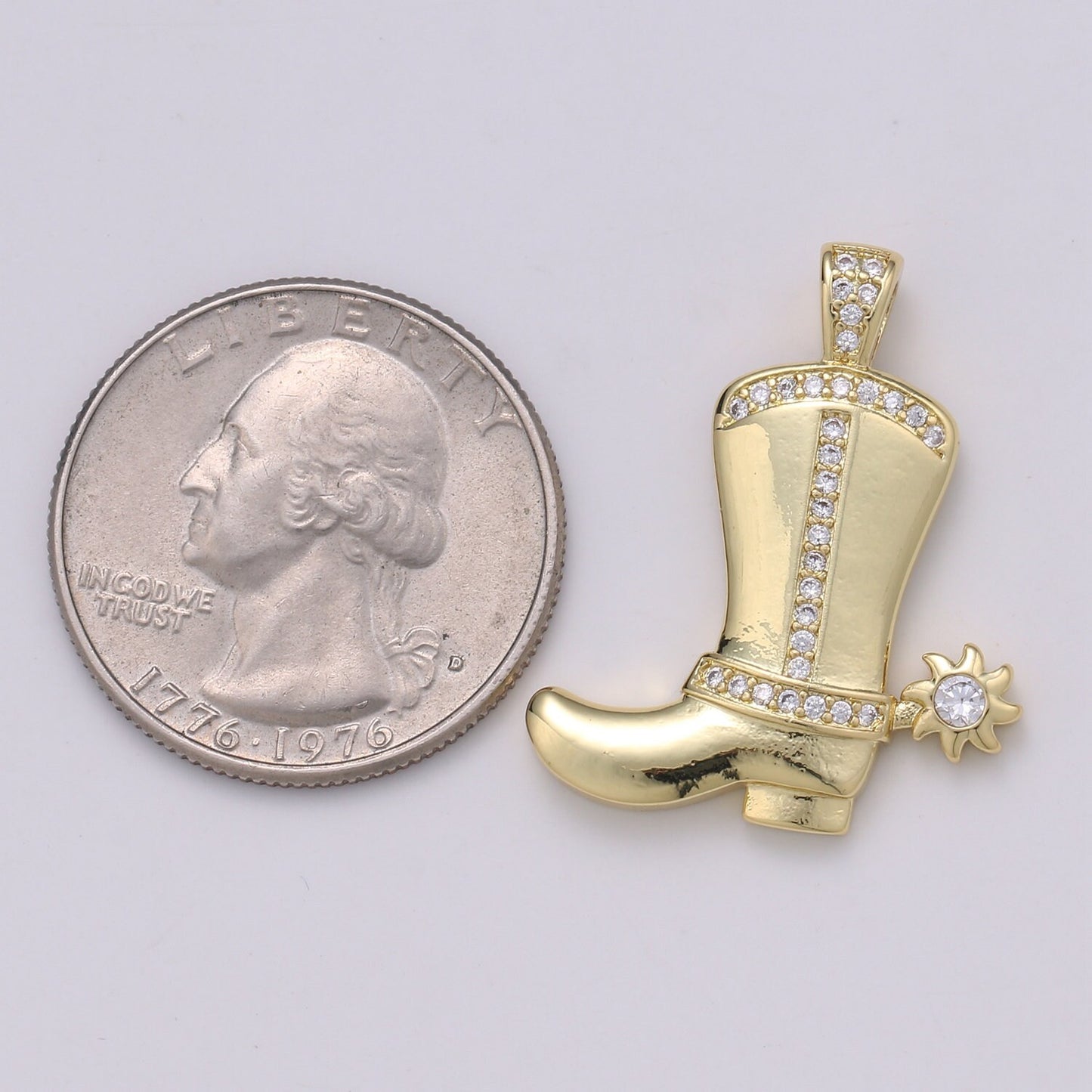 24K Gold Cowboy Boot Charm, Gold Cowboy Boots Charm for Necklace or Bracelet, Cowgirl Charm, Rodeo Cowgirl Jewelry | J-152, J-153