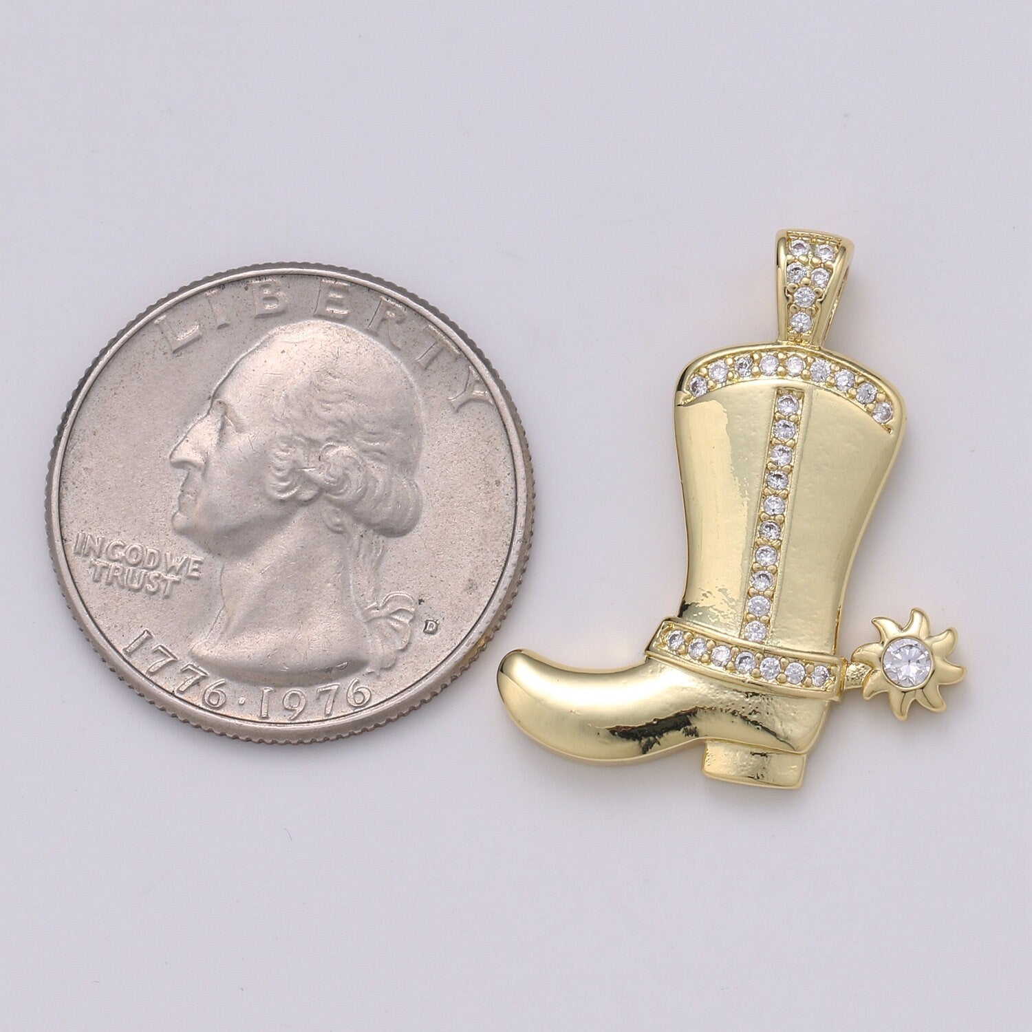 24K Gold Cowboy Boot Charm, Gold Cowboy Boots Charm for Necklace or Bracelet, Cowgirl Charm, Rodeo Cowgirl Jewelry | J-152, J-153