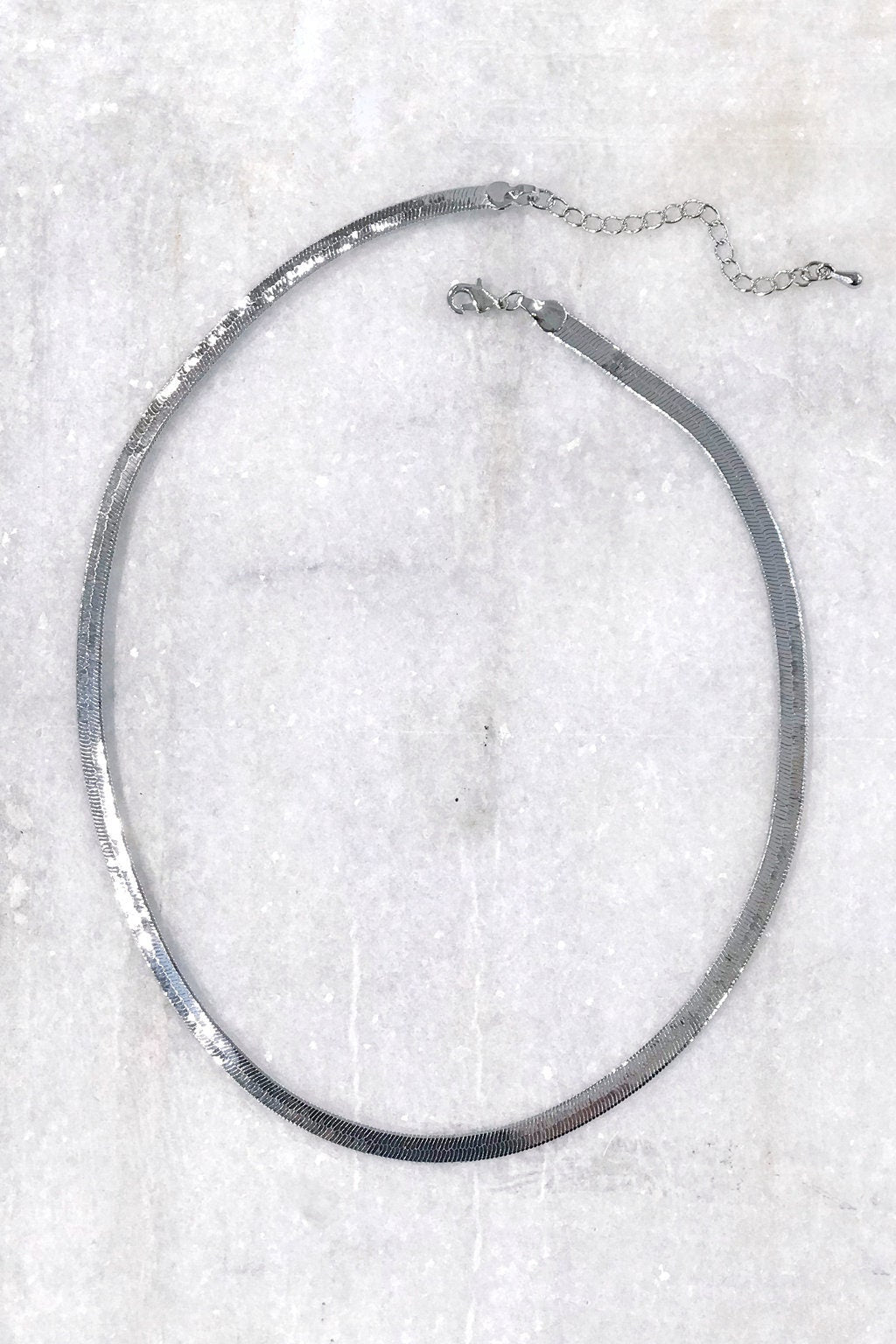 1pc 18" 4.7 mm Ready to Use White Gold Plated Herringbone Necklace Chain Layering Chain Dainty Necklace For Pendant Charm Necklace, 895