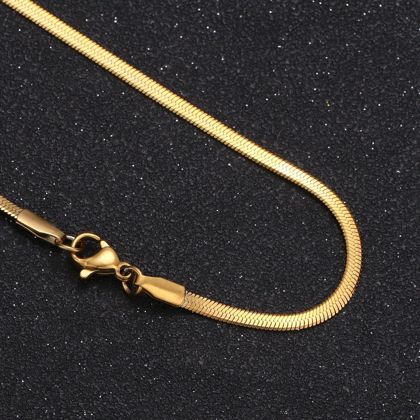 1pc 17.5" - 2.4mm Ready to Use Herringbone Necklace Chain,Layering Chain Dainty Necklace,For Pendant Charm Necklace Making, 916