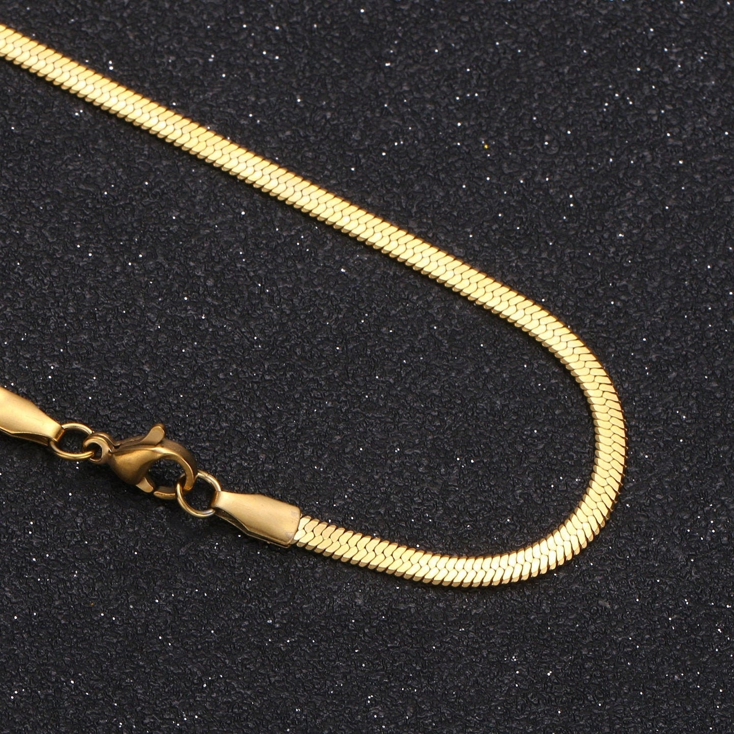 1pc 17.8" - 2.9mm Ready to Use Herringbone Necklace Chain,Layering Chain Dainty Necklace,For Pendant Charm Necklace Making, 917