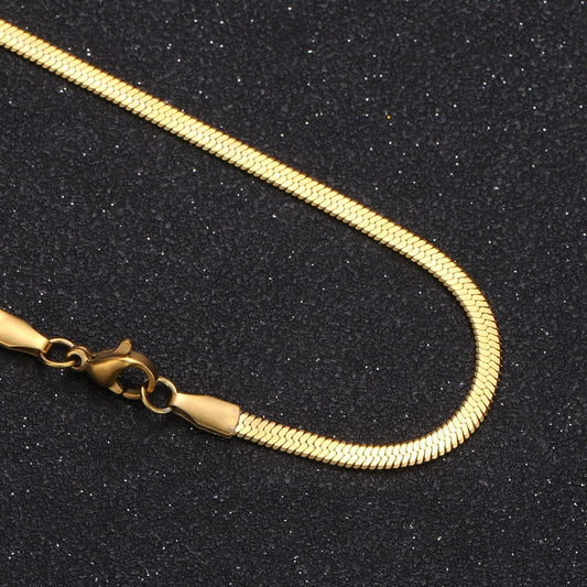 1pc 17.8" - 2.9mm Ready to Use Herringbone Necklace Chain,Layering Chain Dainty Necklace,For Pendant Charm Necklace Making, 917