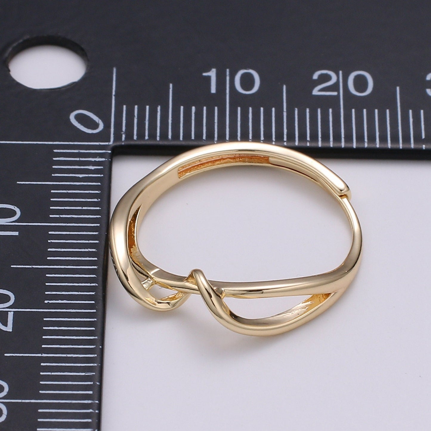 1pc The Wave Gold Ring, Adjustable Gold Ring, Simple Twist Ring, Coaster Ring- 250