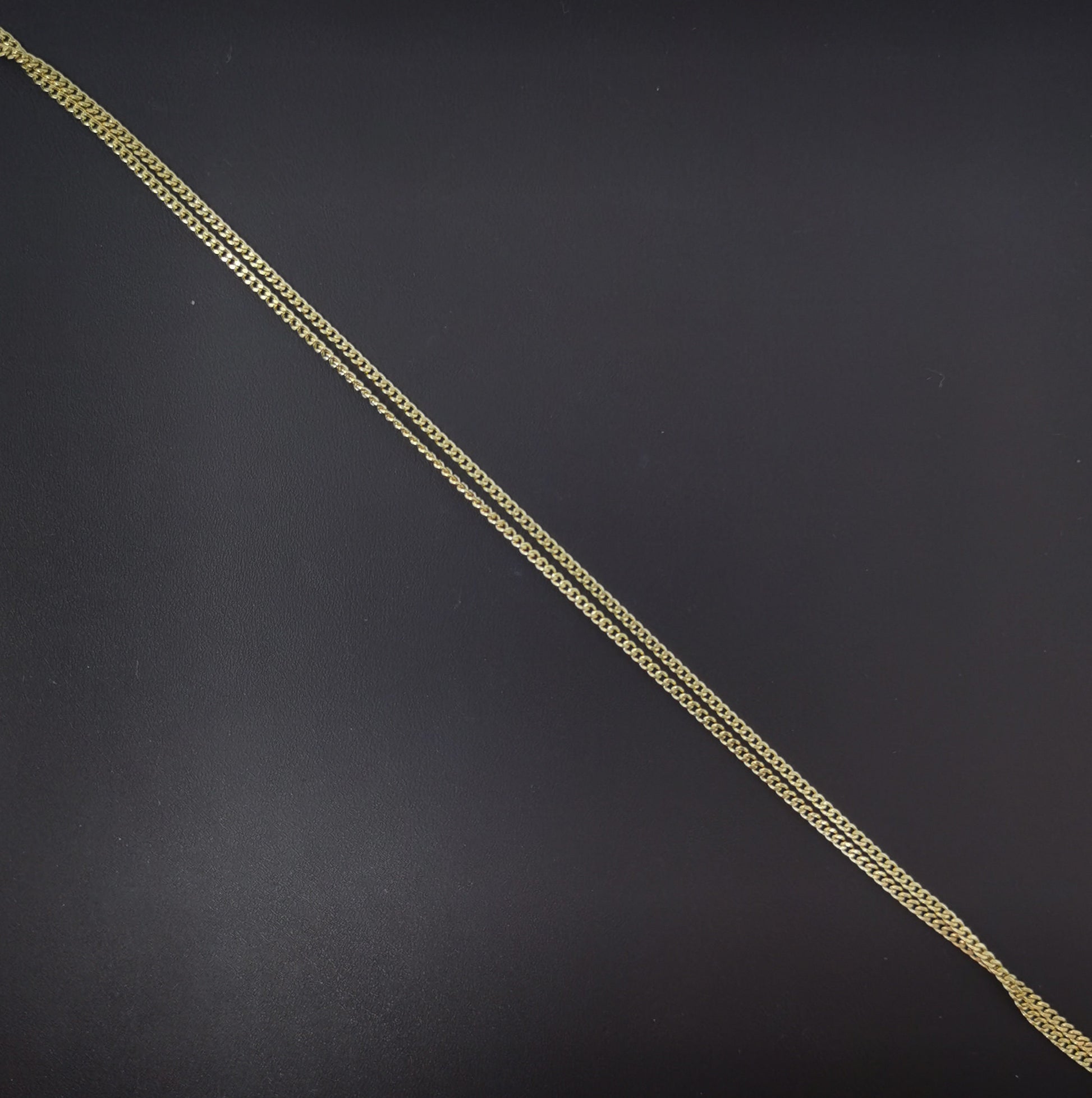 1pc 15.8'' Ready to Use 14K Gold Dainty Cuban Curb Necklace Chain, Miami Layering Link, For Pendant Charm Necklace, 787