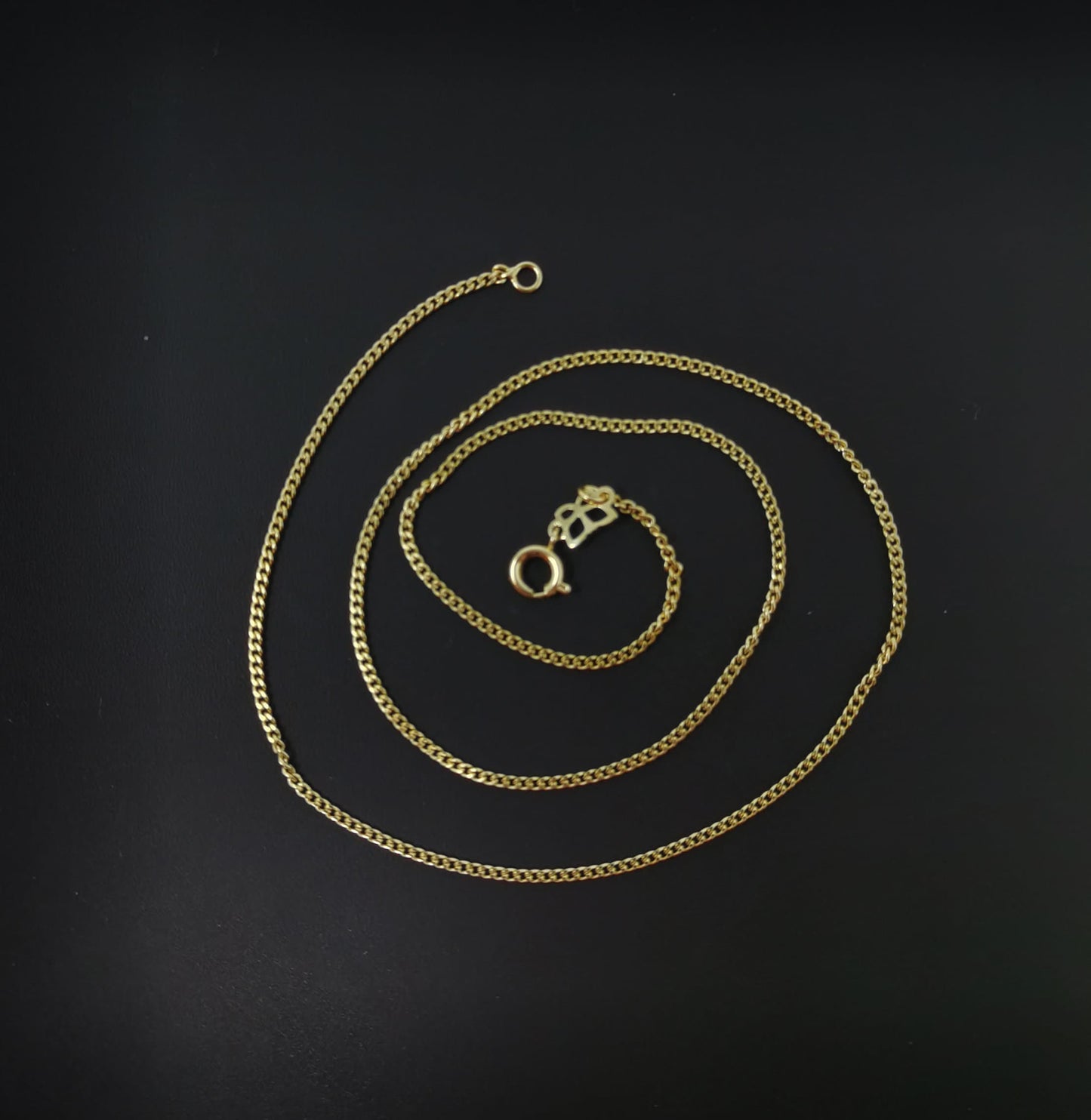 1pc 15.8'' Ready to Use 14K Gold Plated Dainty Cuban Curb Necklace Chain, Miami Layering Link, For Pendant Charm Necklace, 943