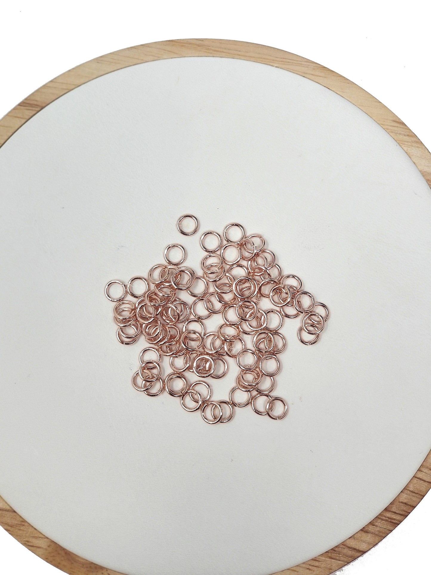 0.8mm x 6mm (20 gauge) 10 gr. Gold Plated Jump Ring, Rose Gold Connector, White Gold Open Jump Rings, jewelry making supplies