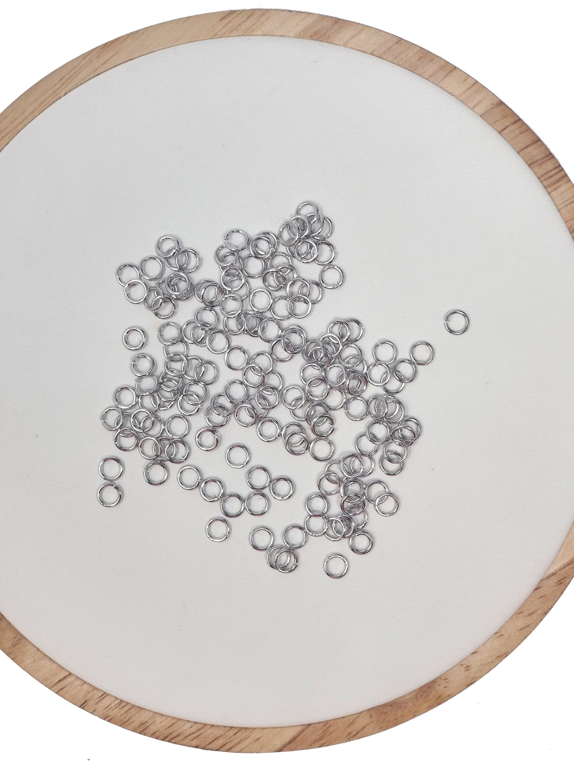 1mm x 8mm (18 gauge) 10 gr. Gold Plated Jump Ring, Rose Gold Connector, White Gold Open Jump Rings, jewelry making supplies