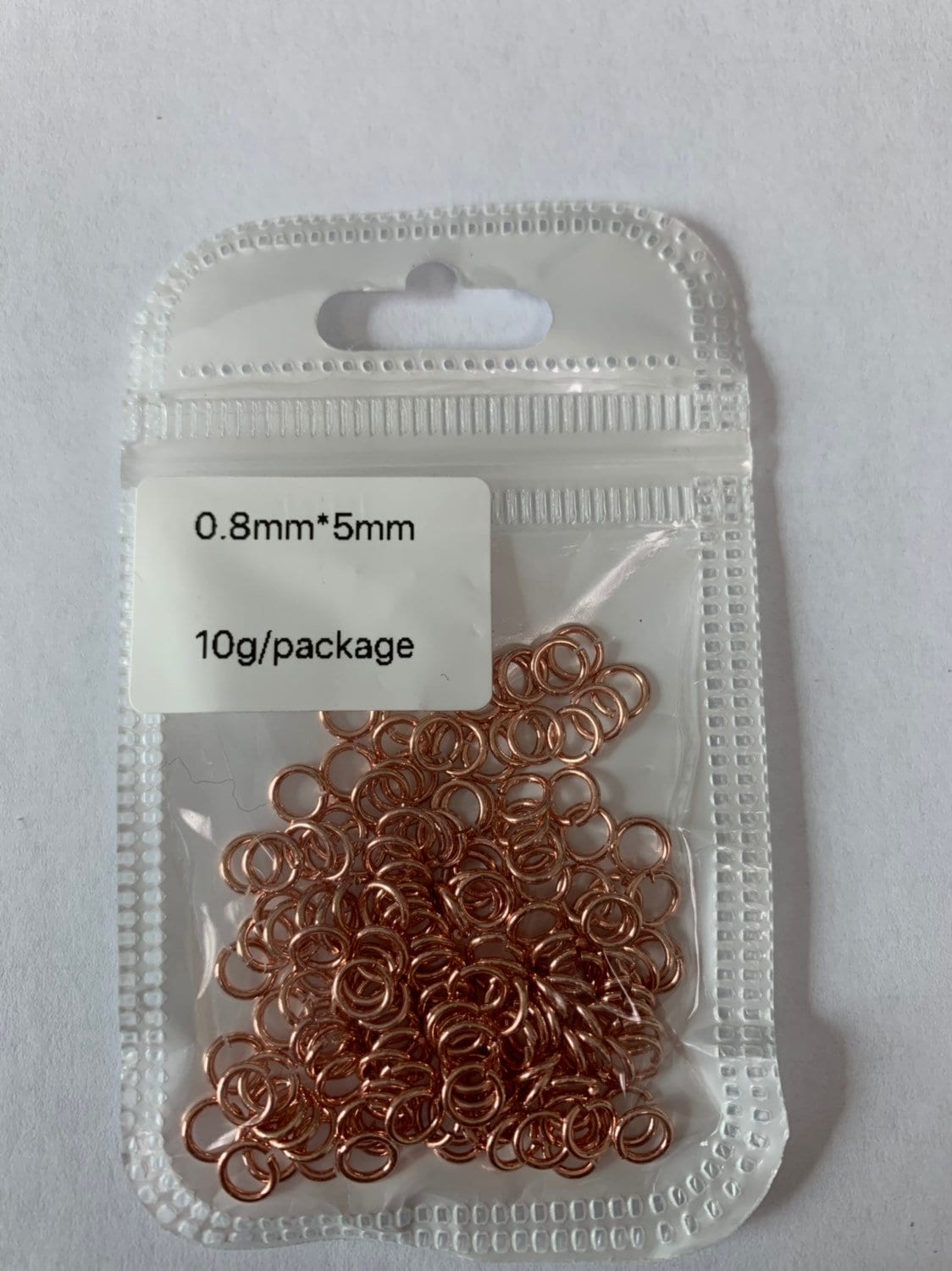 0.8mm x 5mm (20 gauge) 10 gr. Gold Plated Jump Ring, Rose Gold Connector, White Gold Open Jump Rings, jewelry making supplies