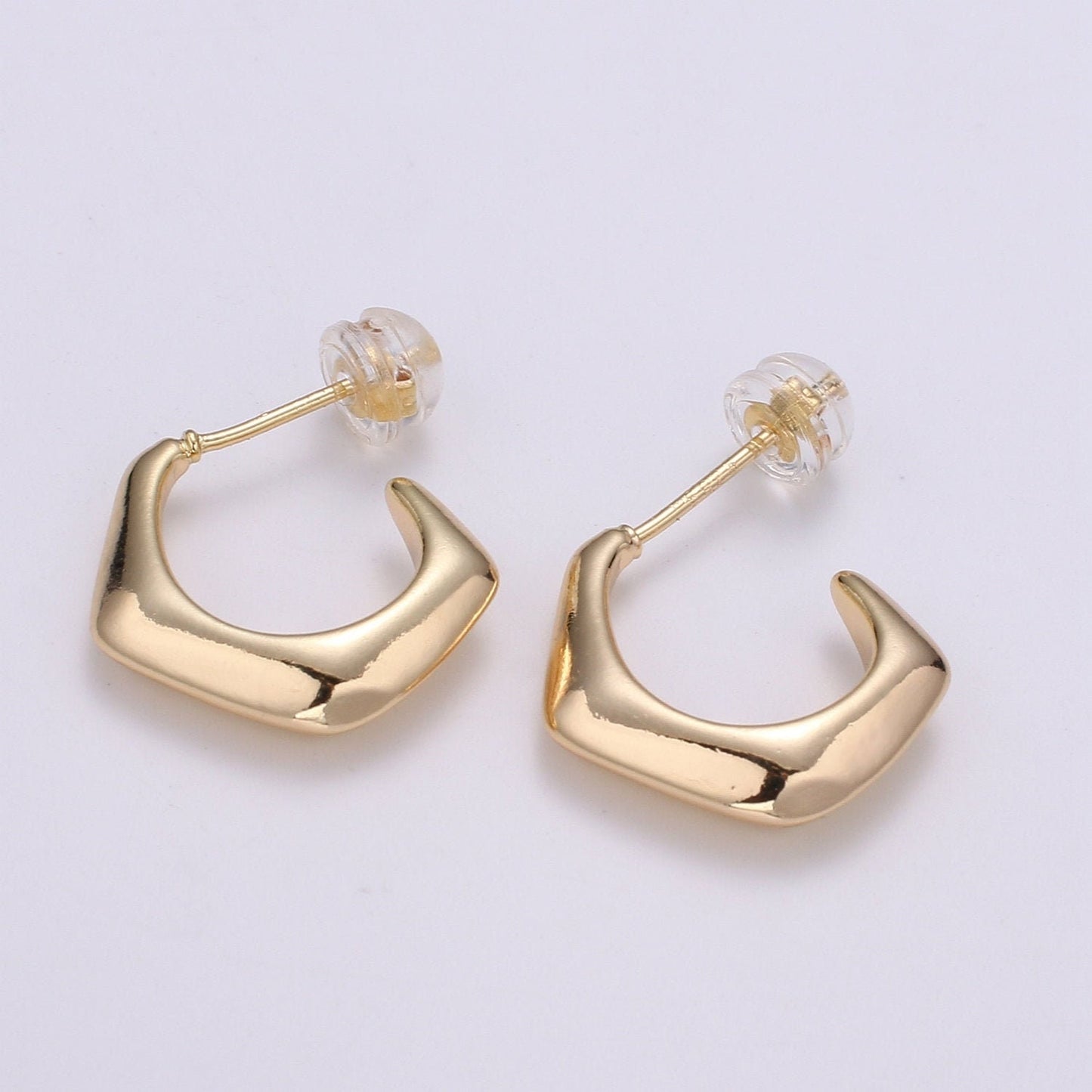 Chunky Pentagonal Design 18K Gold Earring Geometric Earring, Modern design for DIY Earring Craft Supply Jewelry Making,EARR-1434